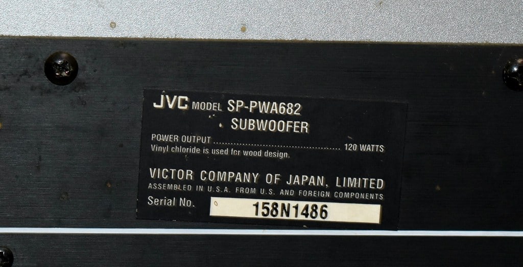 JBL Bass 20, Sony and JVC SP-PWA682 Subwoofers - 13