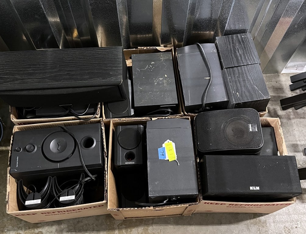 Lot of Bookshelf & Computer Speakers: KLH, Kenwood, Harmon/Kardon, JBL, Optimus, More: LOCAL PICKUP ONLY. Please read “Auction Details” / “Terms of Sale” for preview, payment, pickup, shipping and other instructions. Lot includes the item(s) described in the titl
