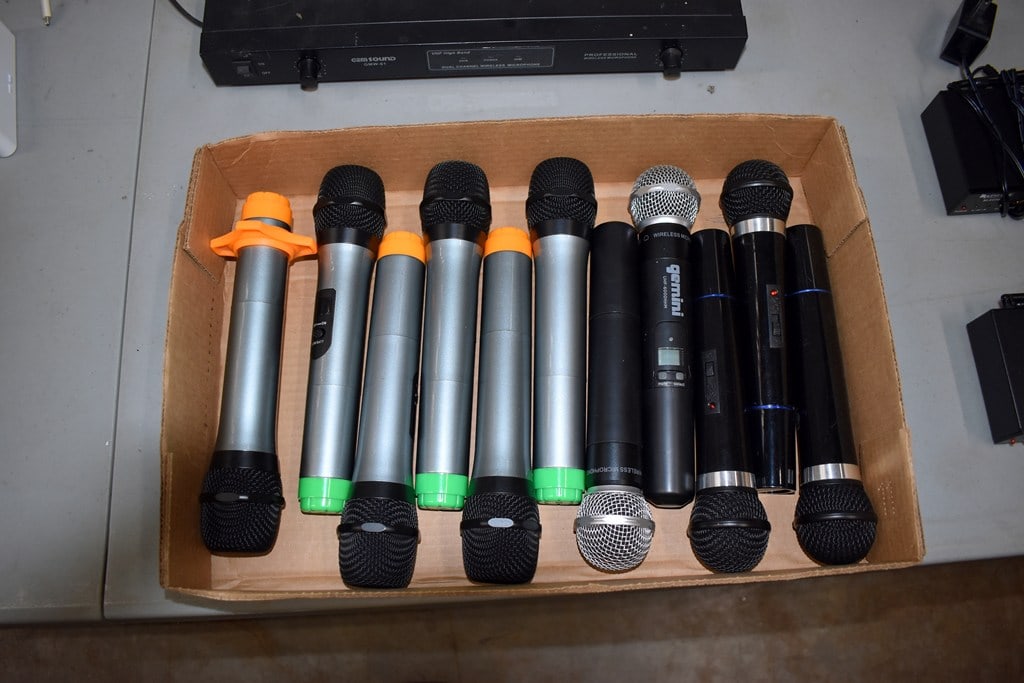 Lot of Gemini and Other Wireless Microphones; Nady, Fifine, Gemstone Vhf Systems - 2