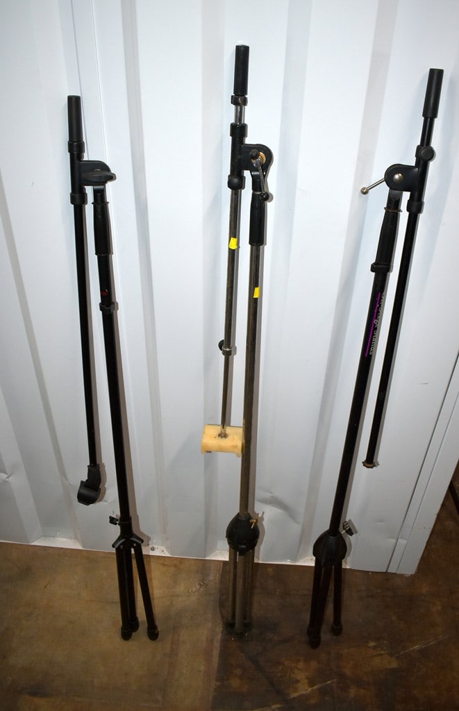 Lot of Microphone Adjustable Stands & Extension Wand - 5
