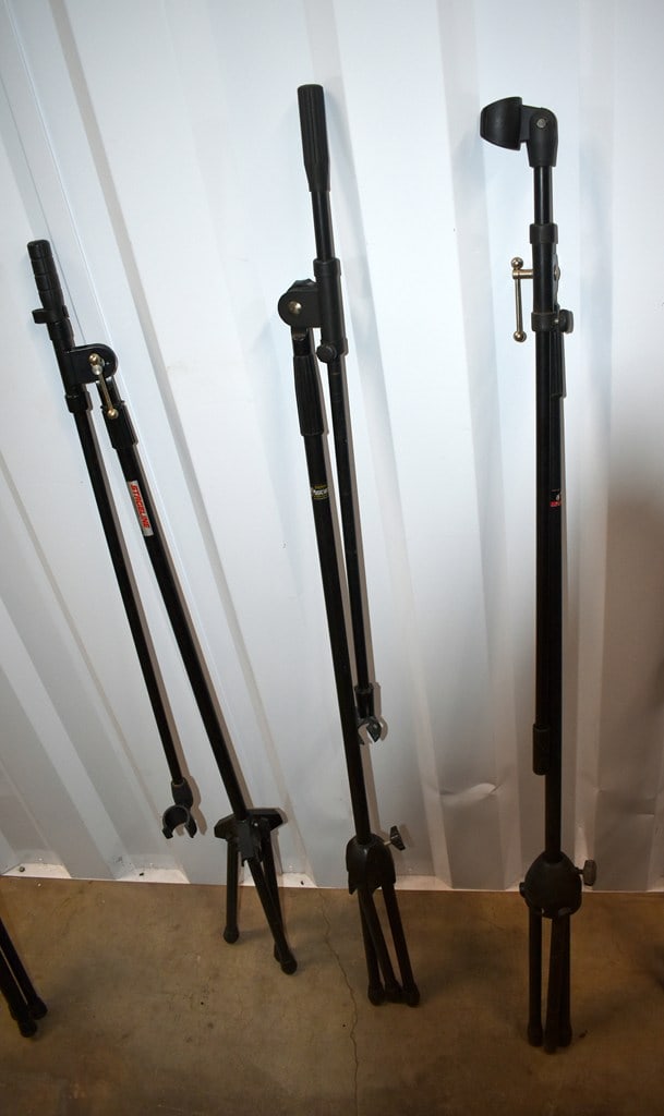 Lot of Microphone Adjustable Stands, Makers: On-Stage Stands, StageLine, Musician’s Gear, ProL - 12