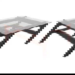 1960s Mid-Century Modern Square 751 Coffee Table by Ico Parisi per Cassina: A nr 751 square coffee table designed by Ico Parisi, manufactured by Cassina, it's labeled cassina and it has normal signs of use and age on the wood and the glass. It is a classic example of mid-cent