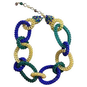 21st Century Coppola e Toppo Modern Beaded Link Necklace (1 of 10)