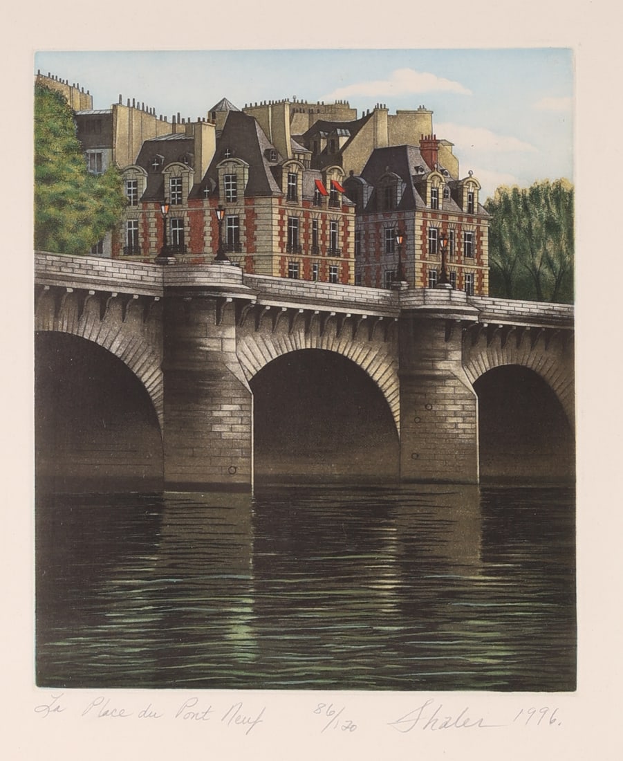 Lynn Shaler (b. 1955) "La Place du Pont Neuf" (1 of 3)