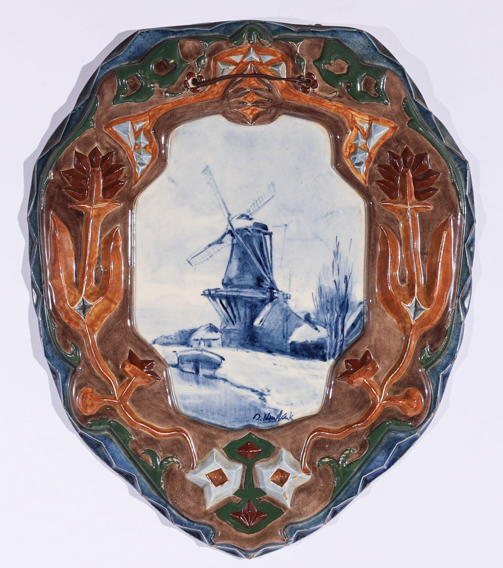 Rozenburg Den Haag "Countryside Windmill" Plaque (1 of 3)