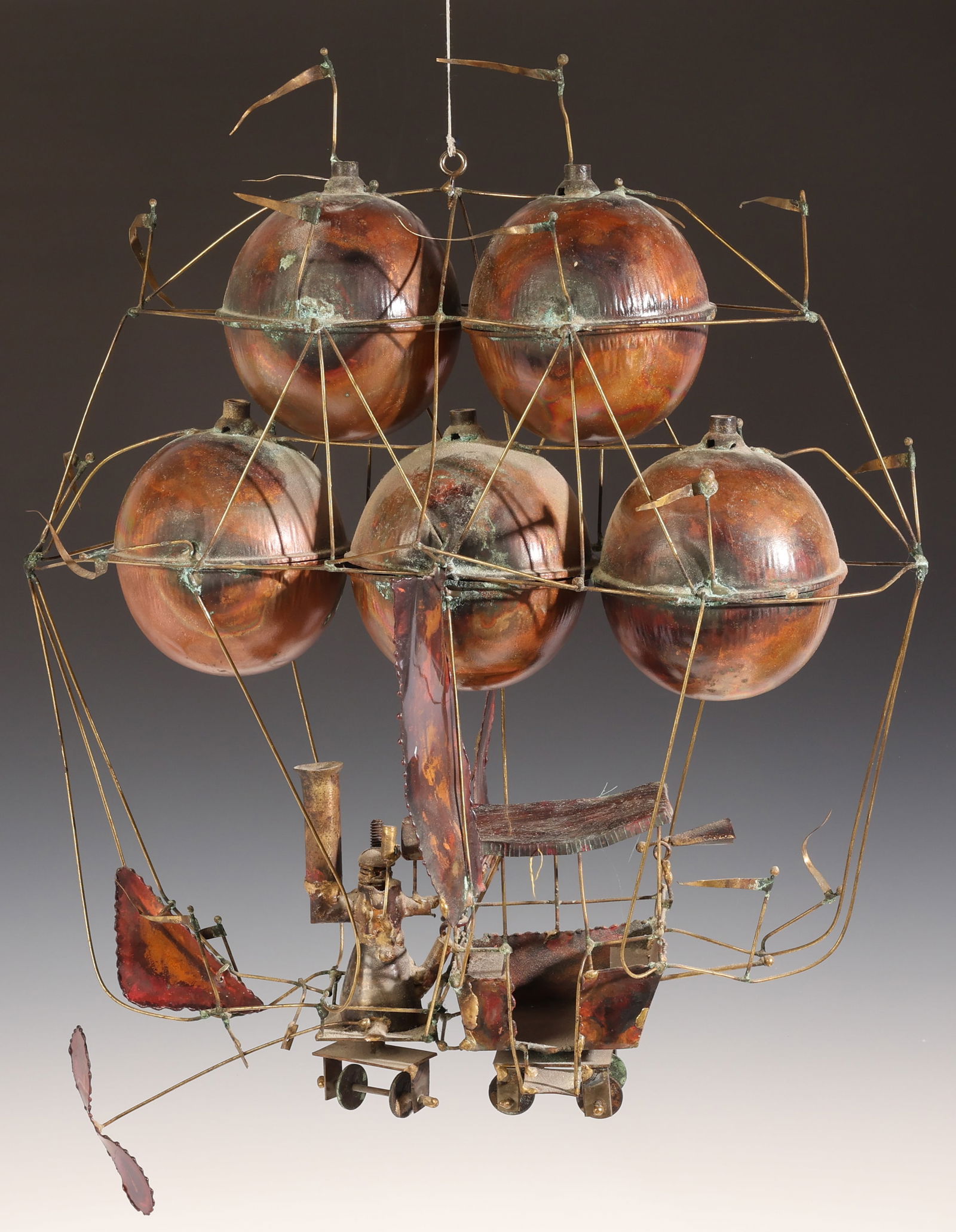 Metal Found Object "Airship" Sculpture (1 of 3)