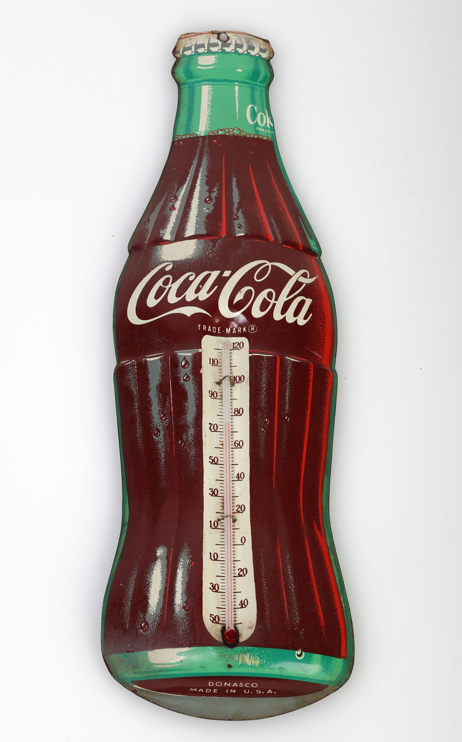 Vintage Coca-Cola Bottle Thermometer (1 of 2)