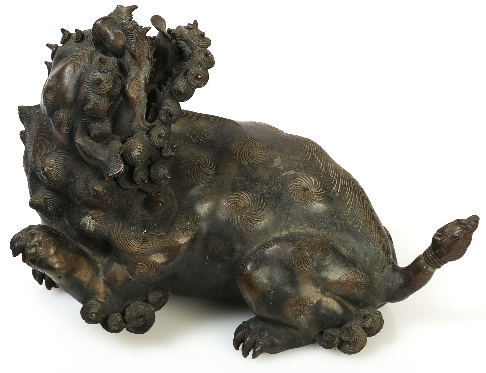 Chinese Bronze Foo Lion Statue (1 of 5)