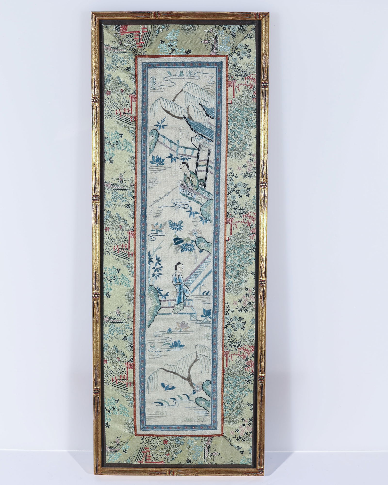 Antique Chinese Silk Framed Textile (1 of 1)