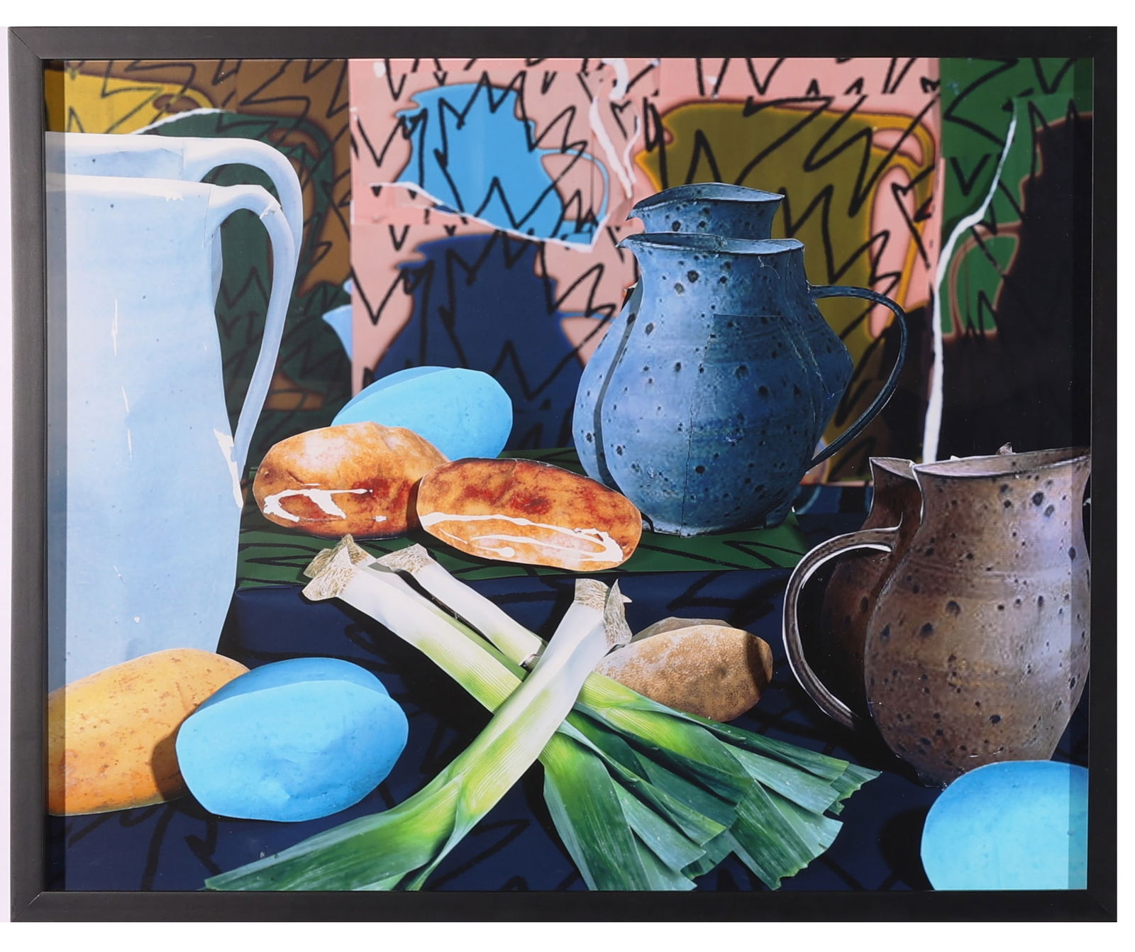 Daniel Gordon (b. 1980) "Leeks and Potatoes", 2016: Daniel Gordon (b. 1980) "Leeks and Potatoes", 2016, Dye Transfer Photograph Print on Aluminum, signed and numbered (ed. 3). Size: 18.5'' x 23.5'', 47 x 60 cm (sight); 20.25'' x 25'', 51 x 64 cm (frame