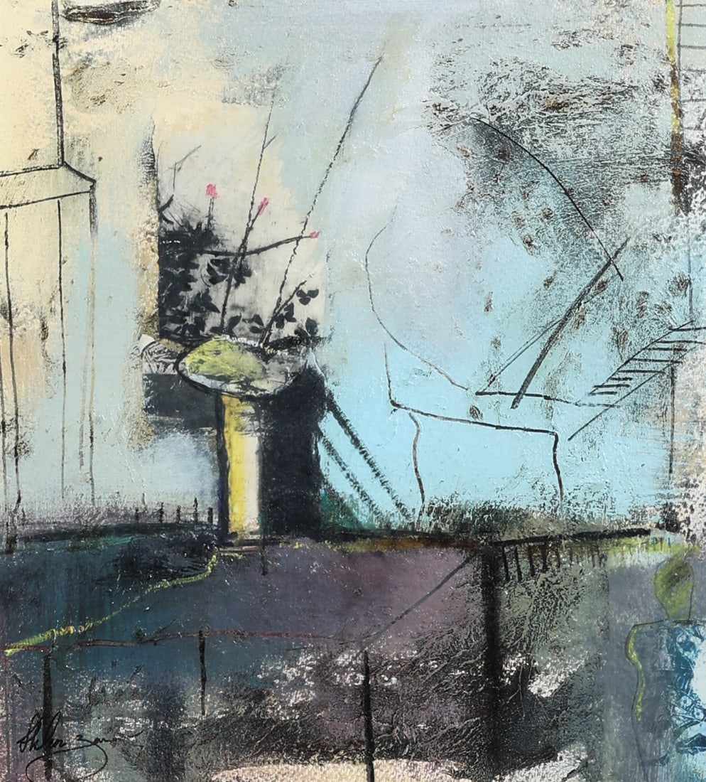 Helen Zarin (b. 1970) Mixed Media Painting (1 of 3)