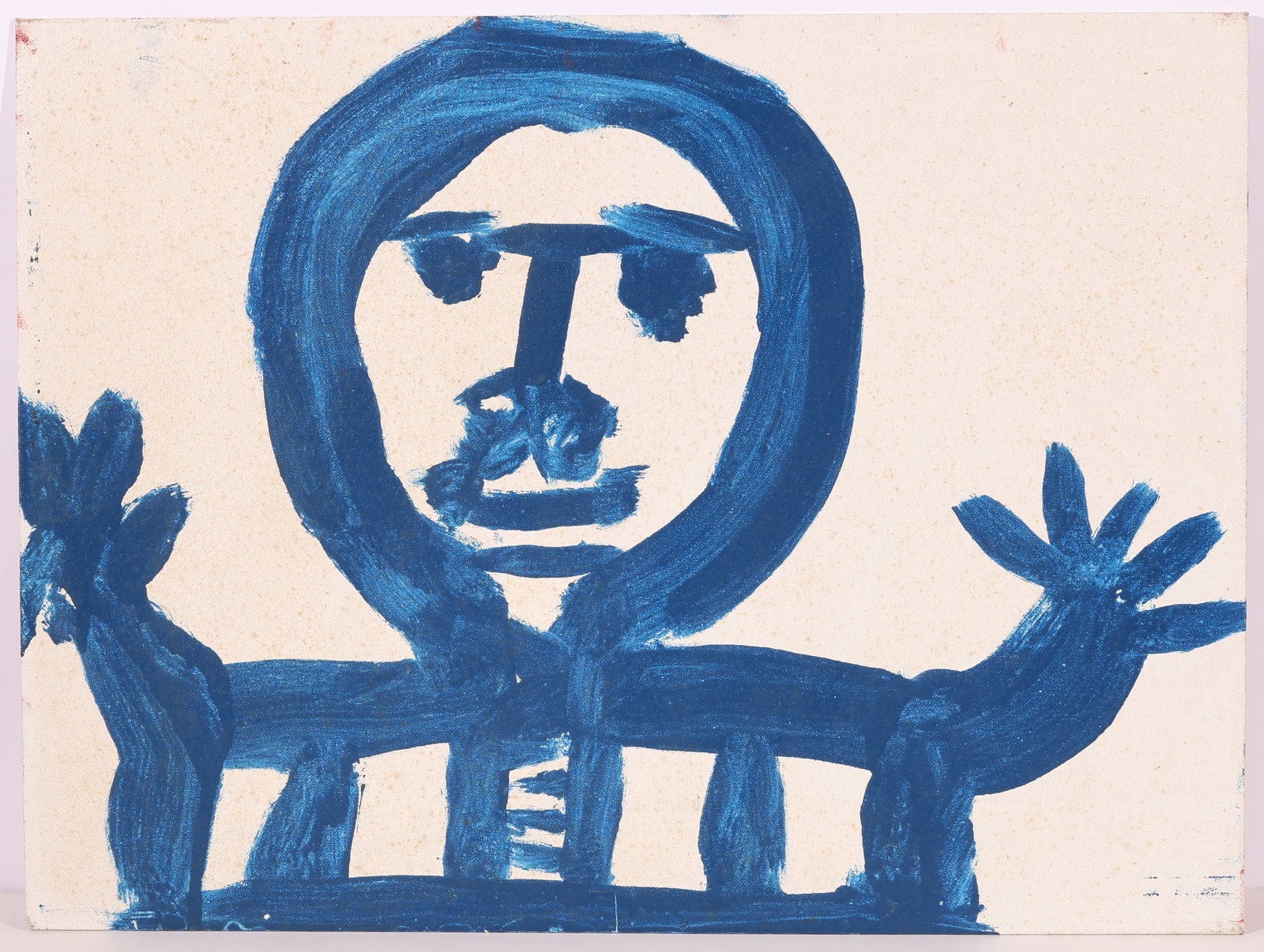 Mary Tillman Smith (1905-1995) Painting (Blue Figure): Mary Tillman Smith (1905-1995) Painting (Blue Figure) on canvasboard, signed (verso). Unframed. Mary Tillman Smith was a self-taught painter of the American South known for her bold and expressive pai