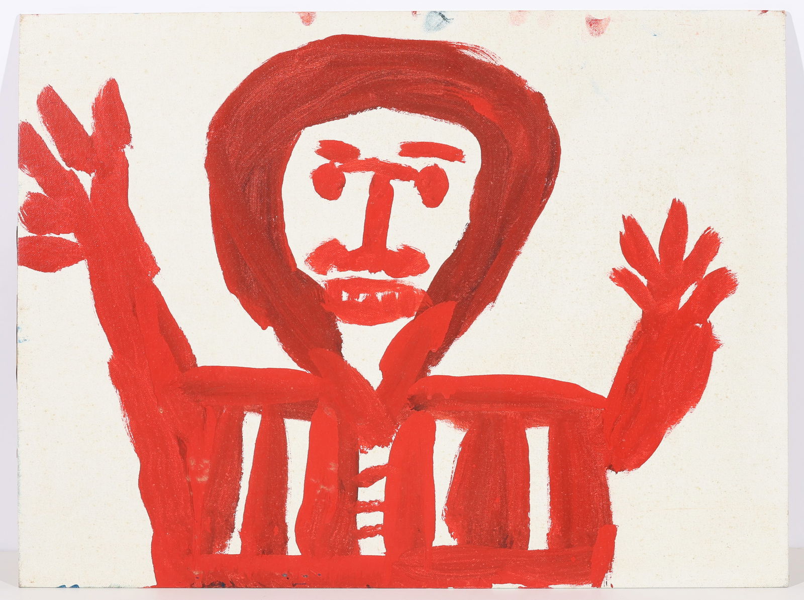 Mary Tillman Smith (1905-1995) Painting (Red Figure): Mary Tillman Smith (1905-1995) Painting (Red Figure) on canvasboard, signed (verso). Unframed. Mary Tillman Smith was a self-taught painter of the American South known for her bold and expressive pain