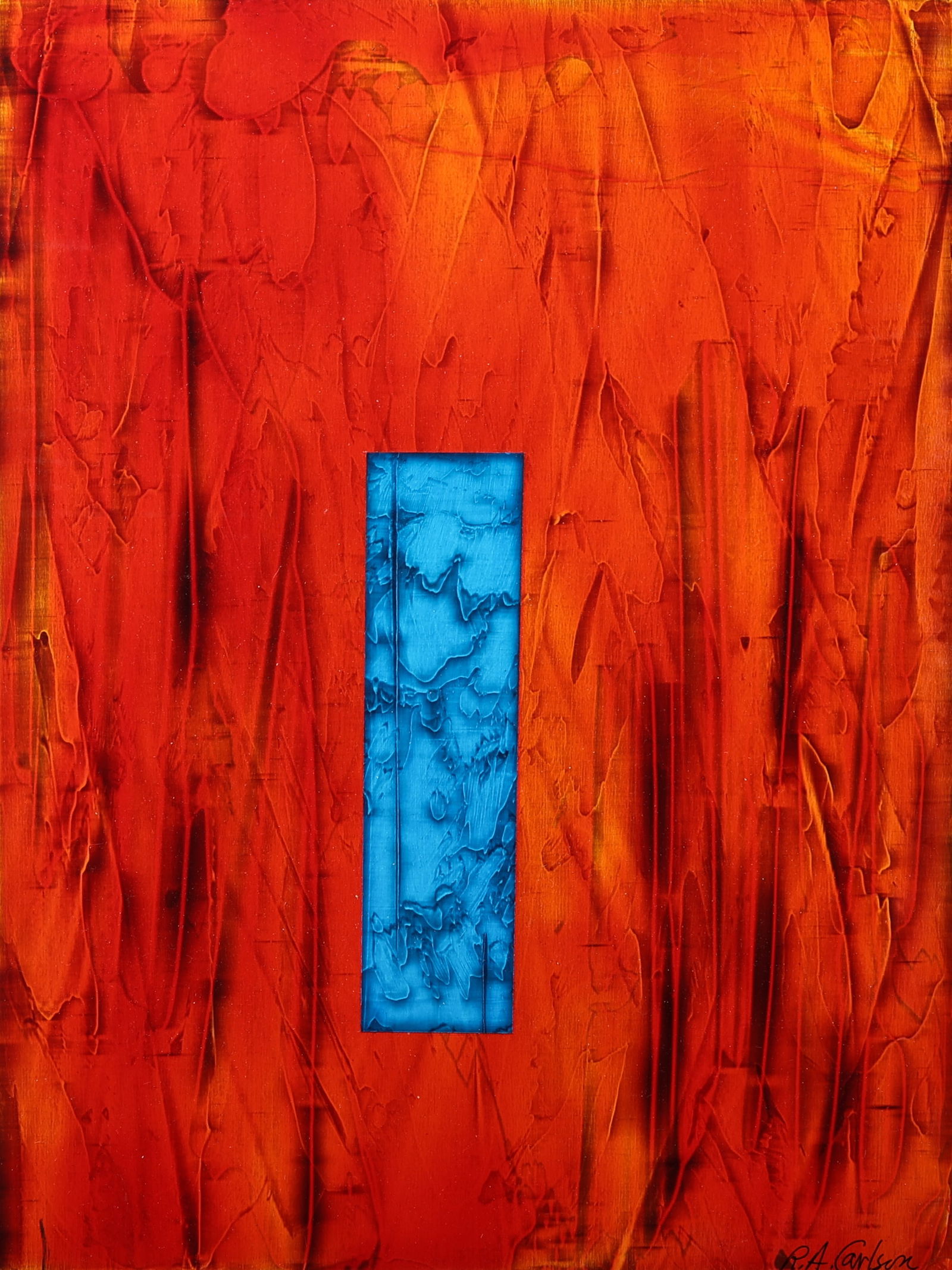 R.A. Carlson (20th c.) Abstract Painting (1 of 2)