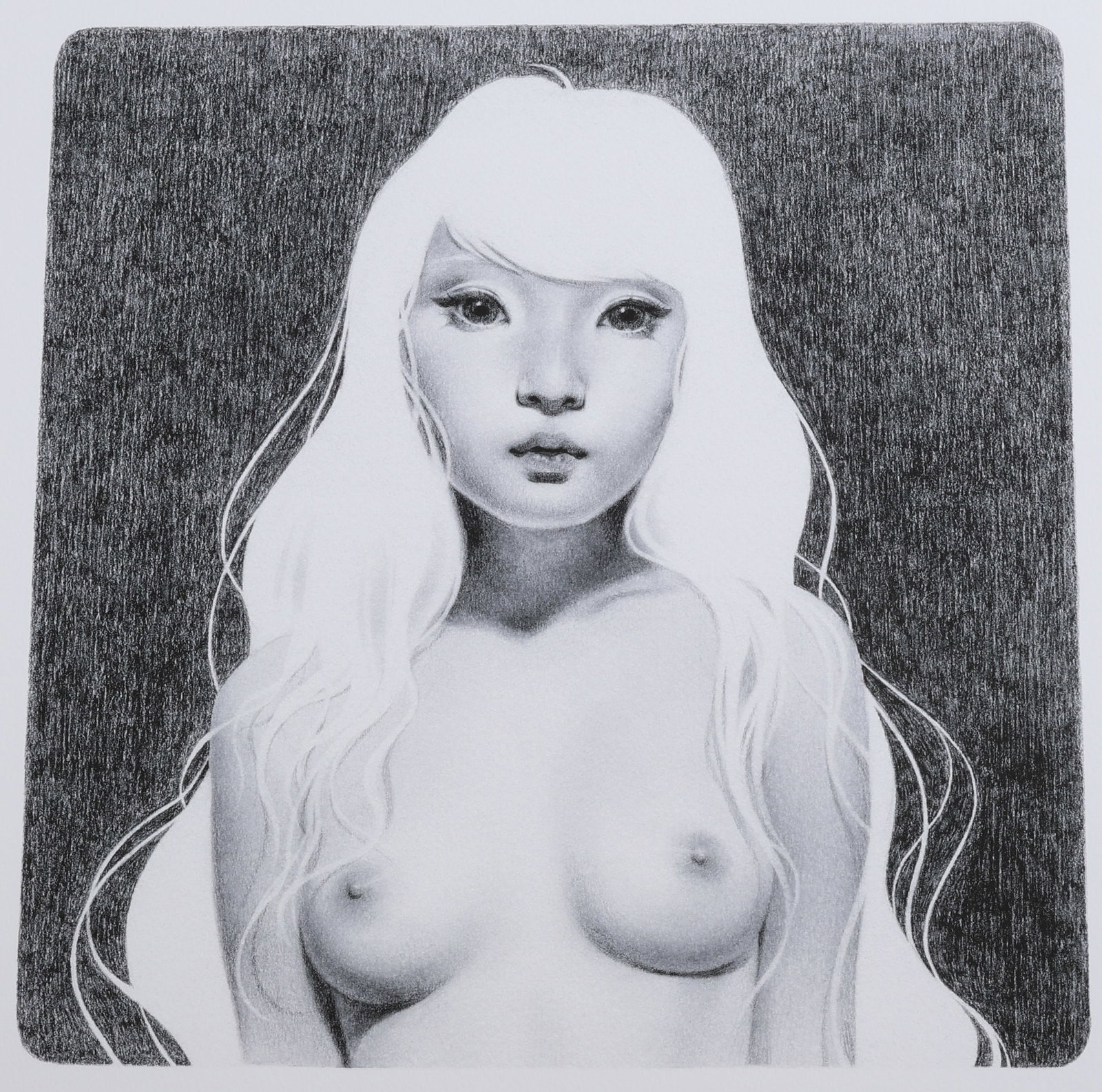 Soey Milk "Nude" Giclee Print (ed. 50): Soey Milk (Contemporary artist) "Nude" Giclee Print, signed and numbered (ed. 50). Size: 13'' x 12'' (33 x 30 cm).