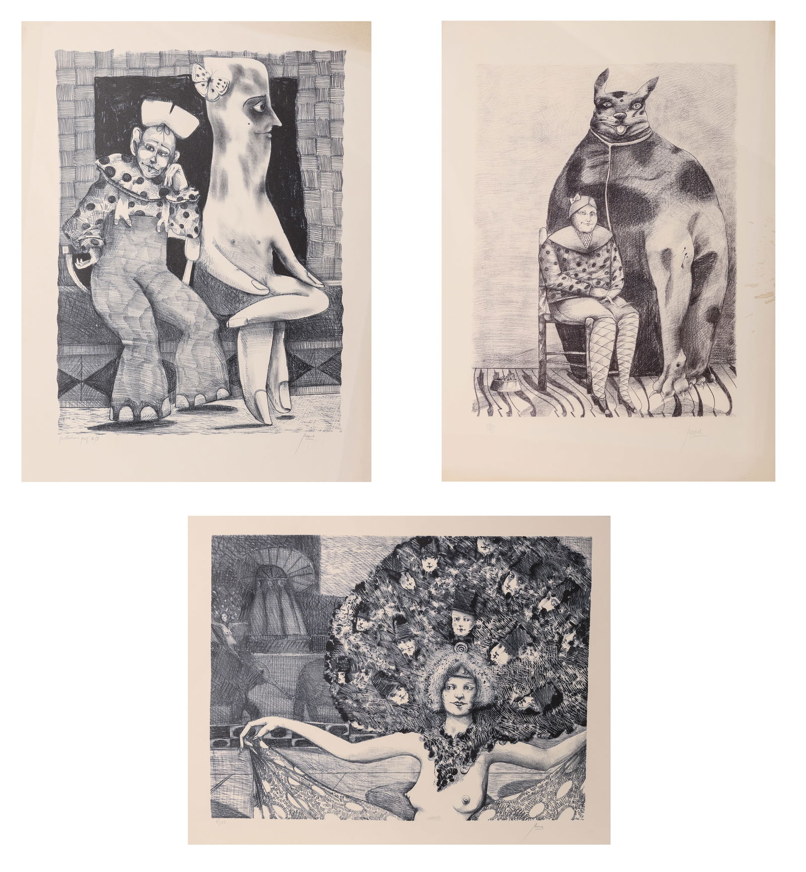 (3) Peter Paone (b. 1936) Lithographs (ed. 75, 100, Proof) (1 of 3)