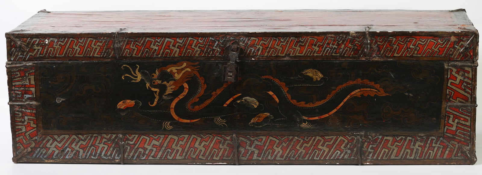 Antique Tibetan Dragon Trunk (1 of 6)