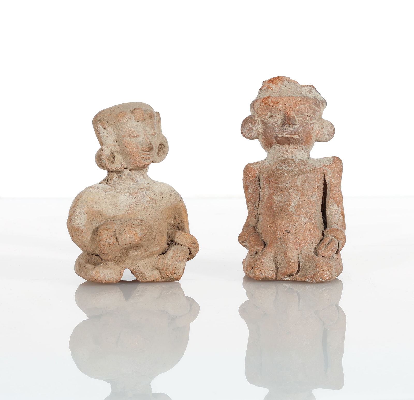 (2) Pre-Columbian Style Ceramic Figurines. (1 of 2)