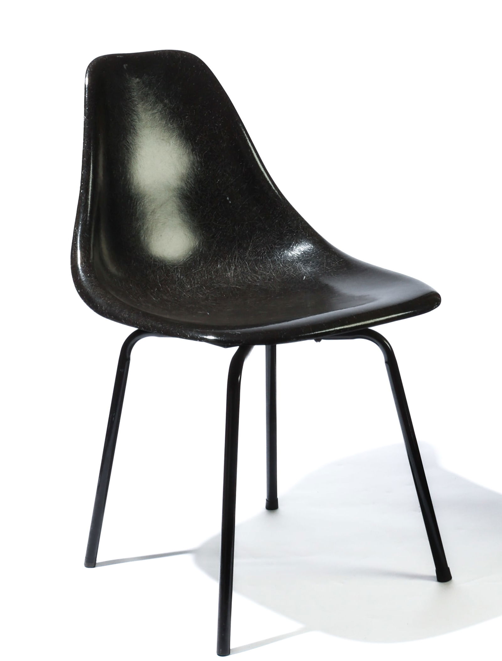 Vintage Eames Style Fiberglass Chair (Dark Gray) (1 of 7)