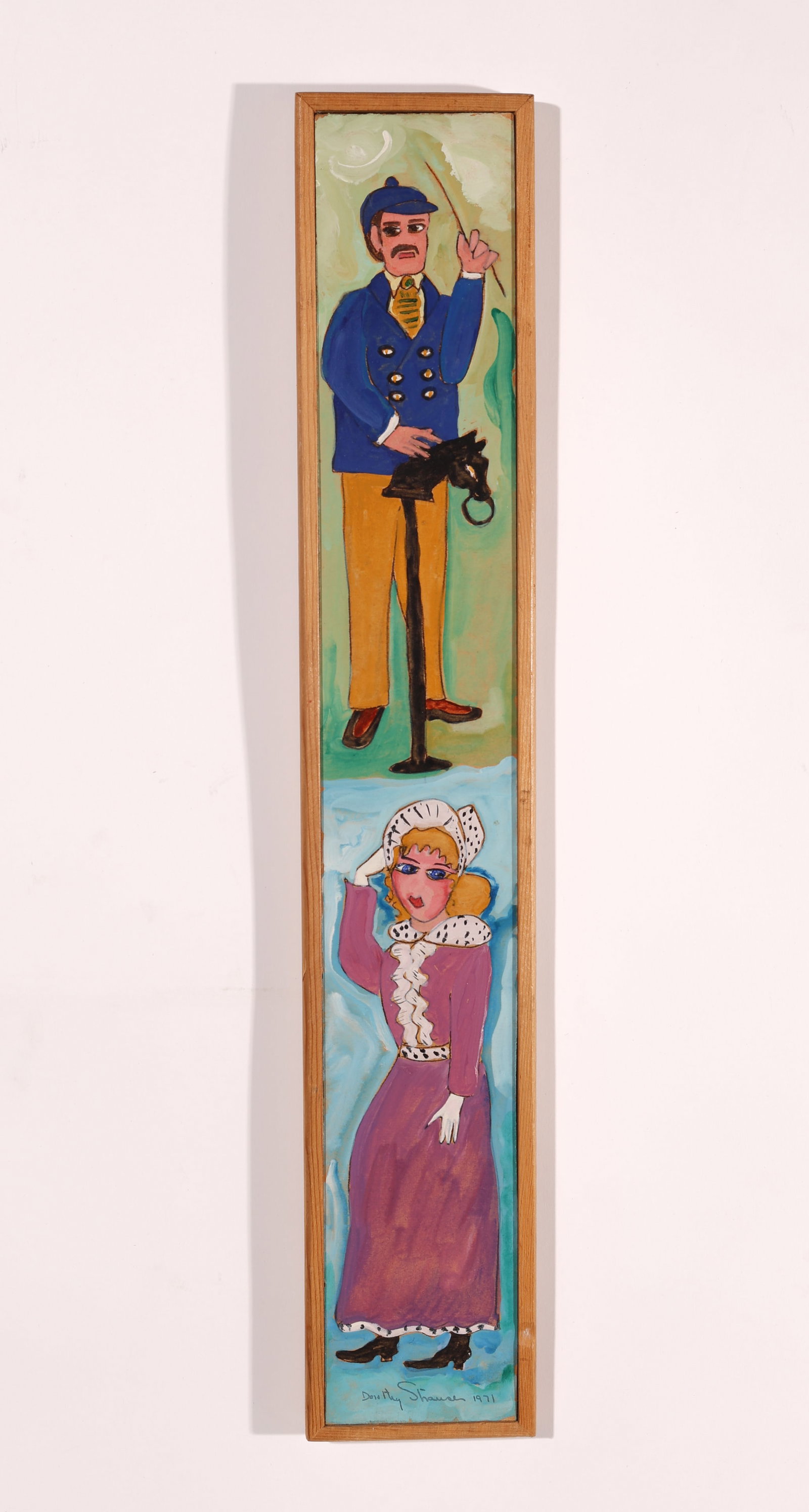 Dorothy Strauser (PA, 20th C.) Folk Art Painting, 1971 (1 of 2)