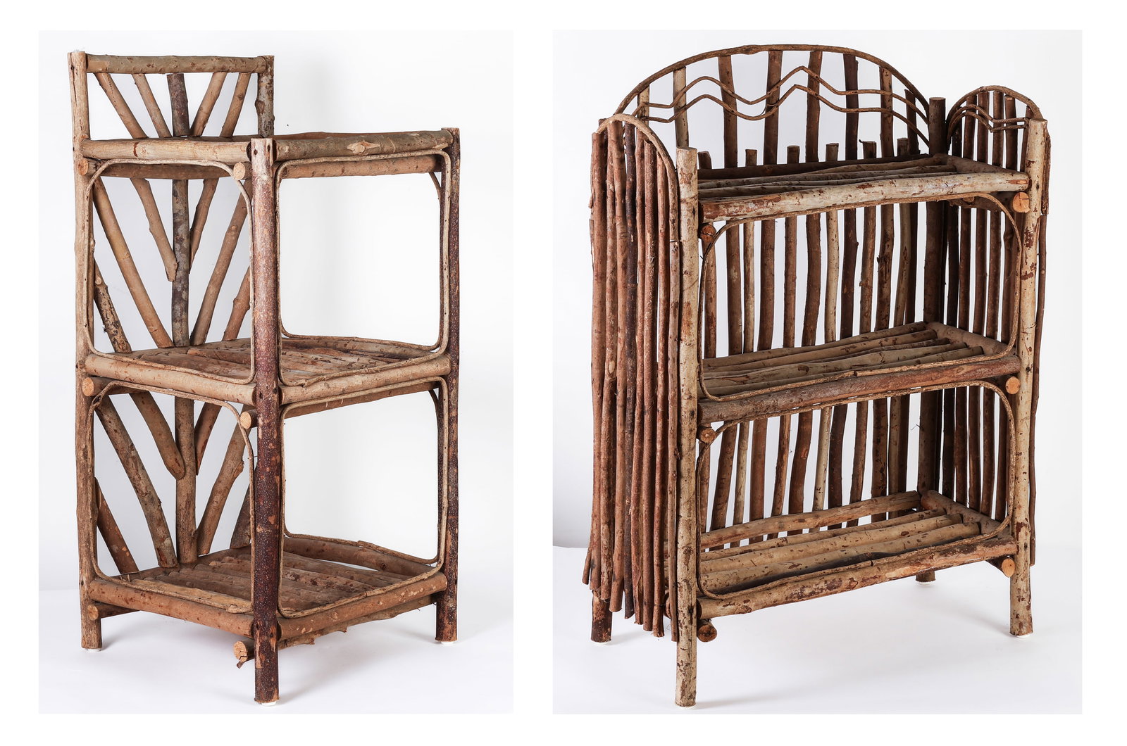 (2 pc) Vintage Folk Art Furniture Set (1 of 9)