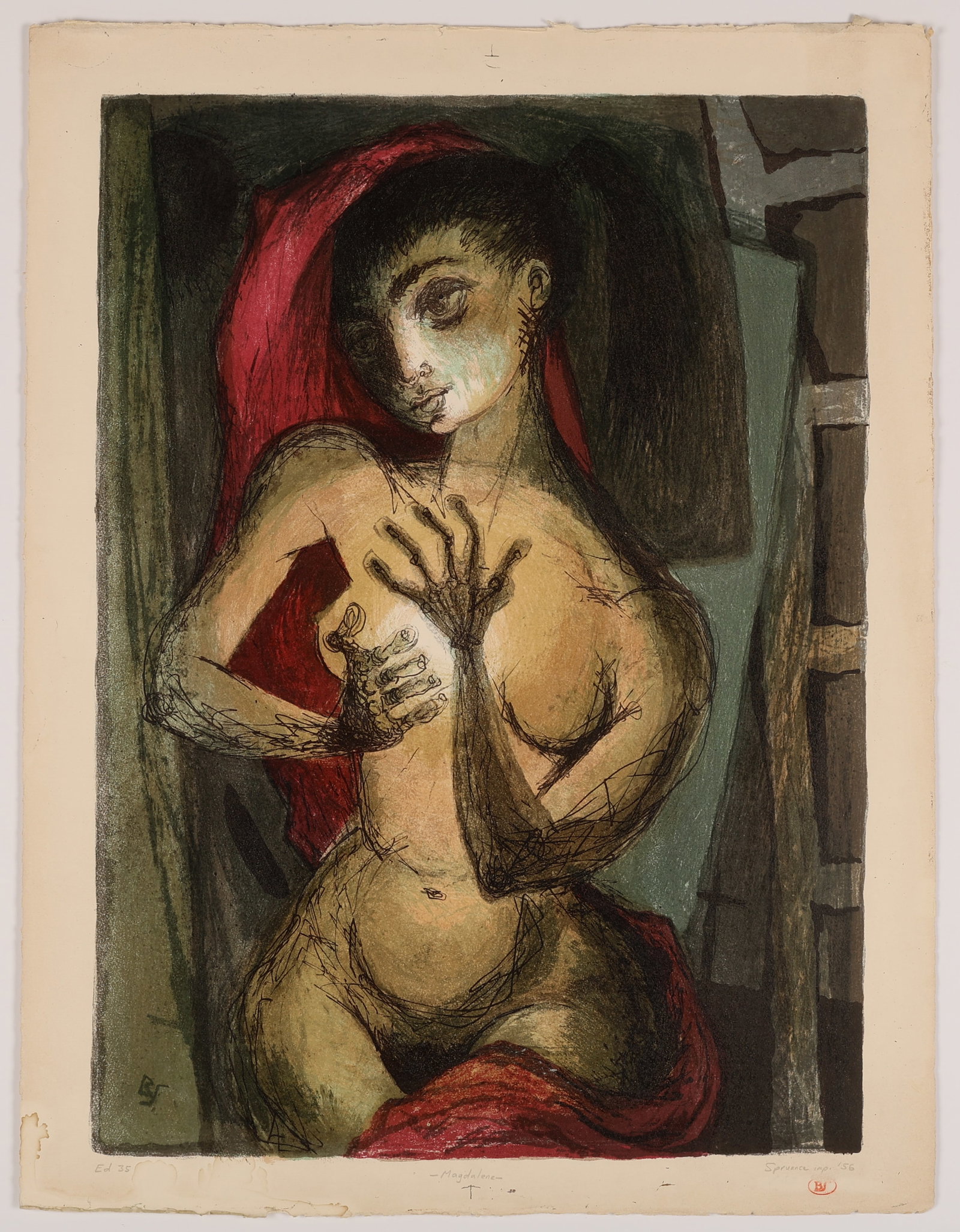 Benton Spruance (1904-1967) "Magdelene", 1956 (1 of 3)