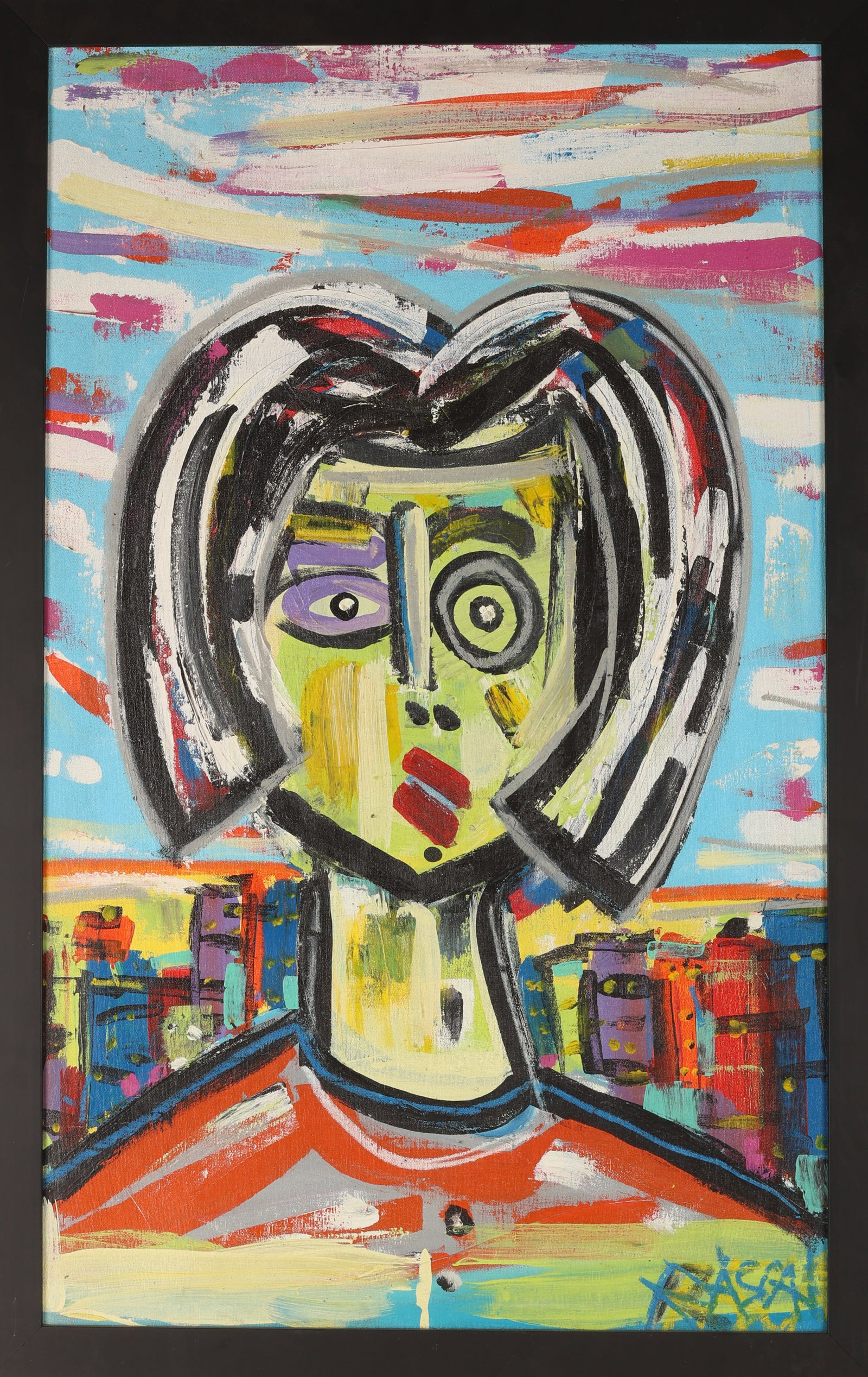 Rascal (20th c.) "Portrait" Painting (1 of 2)