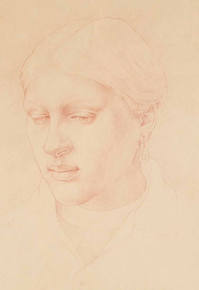 Erlebacher (1937-2013) 60's Portrait Drawing (1 of 3)