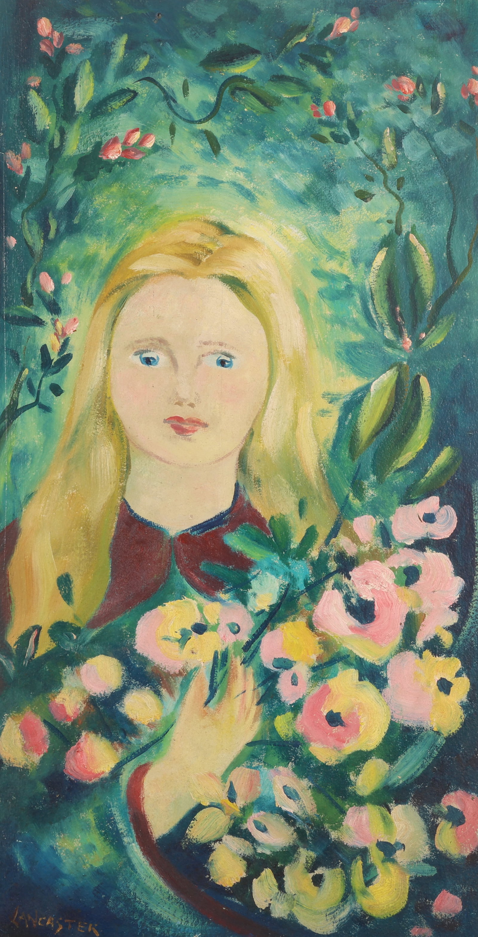 Lancaster (1930-2019) "Woman with Flowers" (1 of 2)