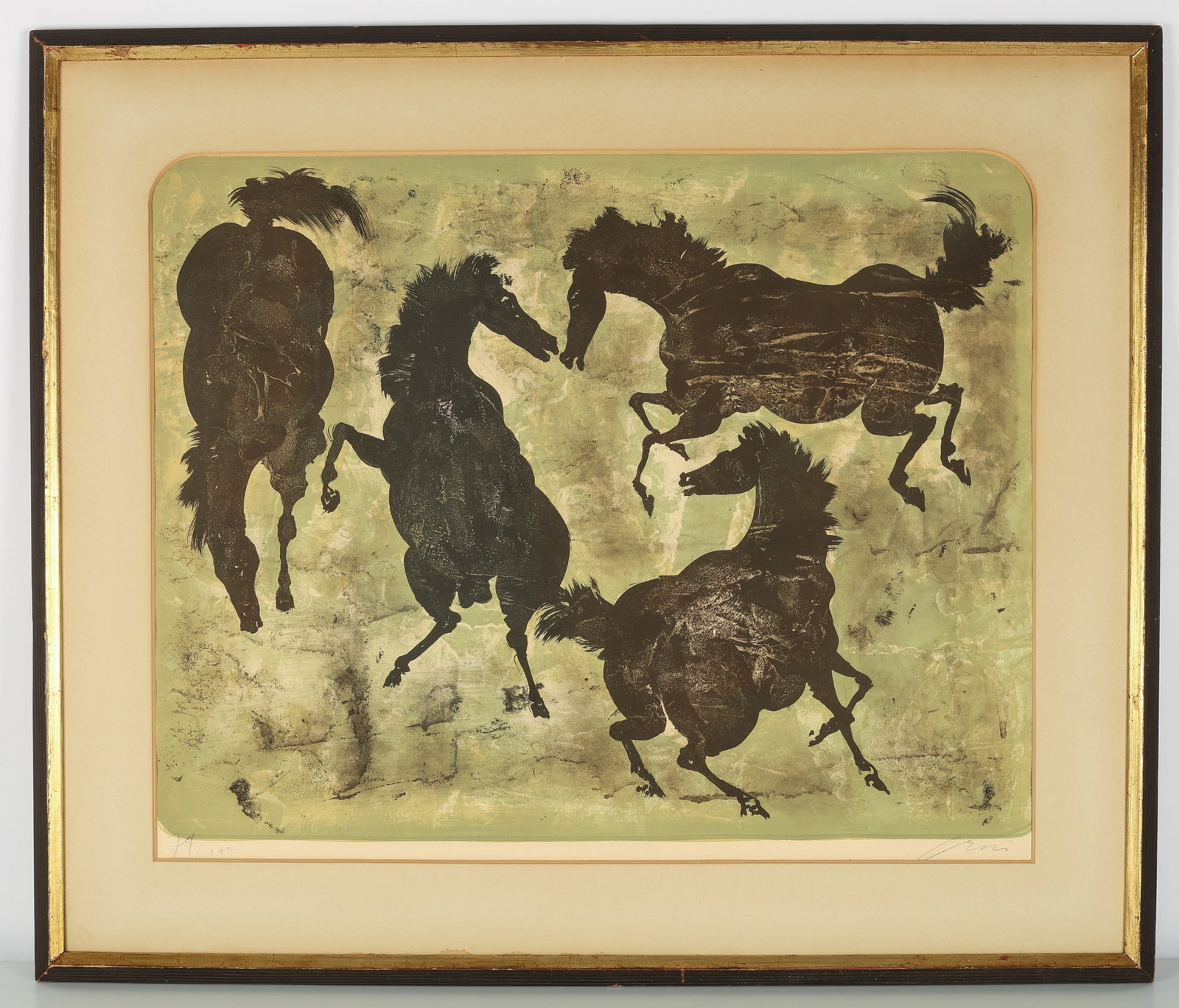 Erni (1909-2015) "Horses" Original Lithograph (1 of 4)