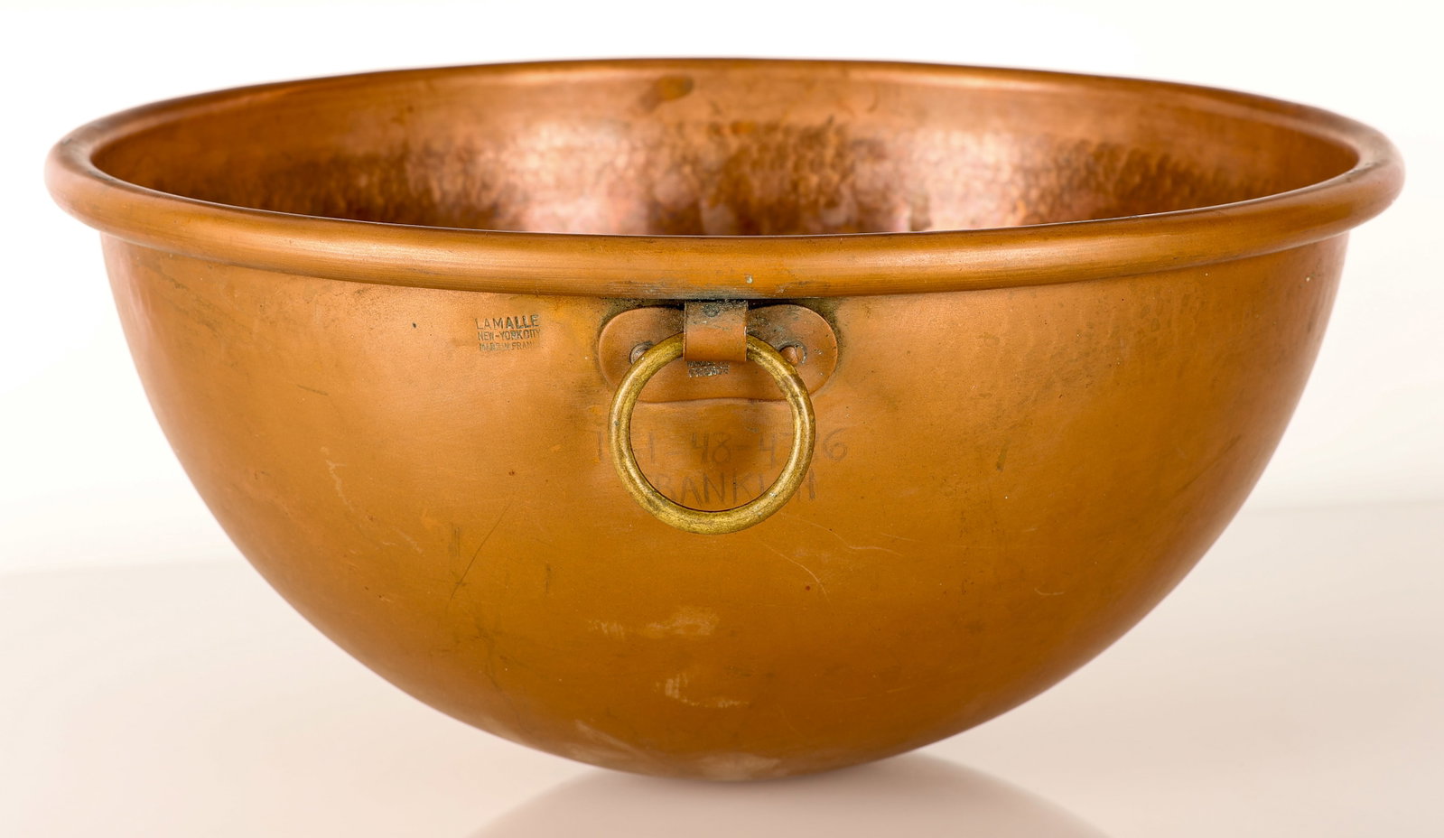 Vintage Lamalle Hammered Copper Mixing Bowl (1 of 2)