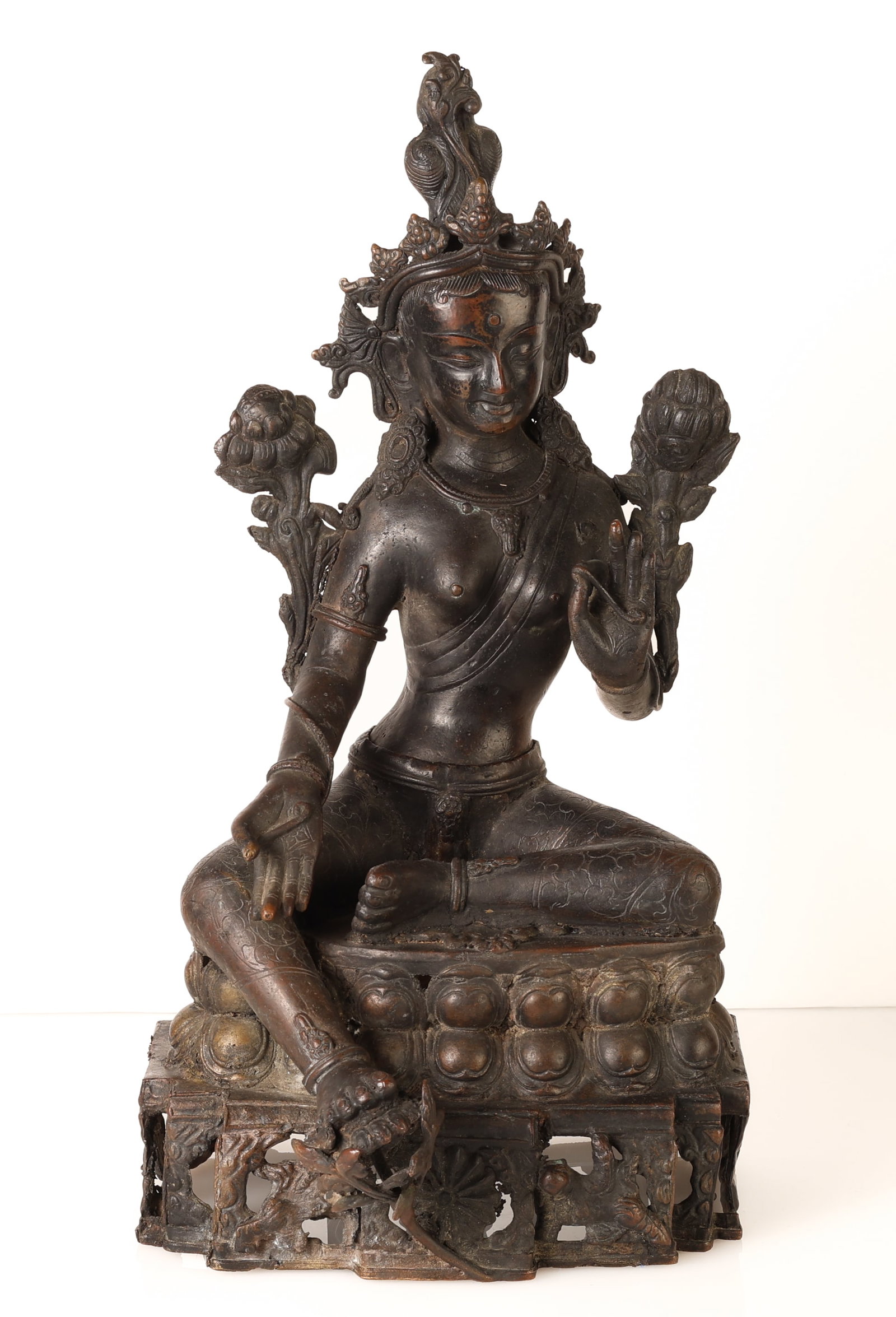 Green Tara Bronze Metal Statue (1 of 5)
