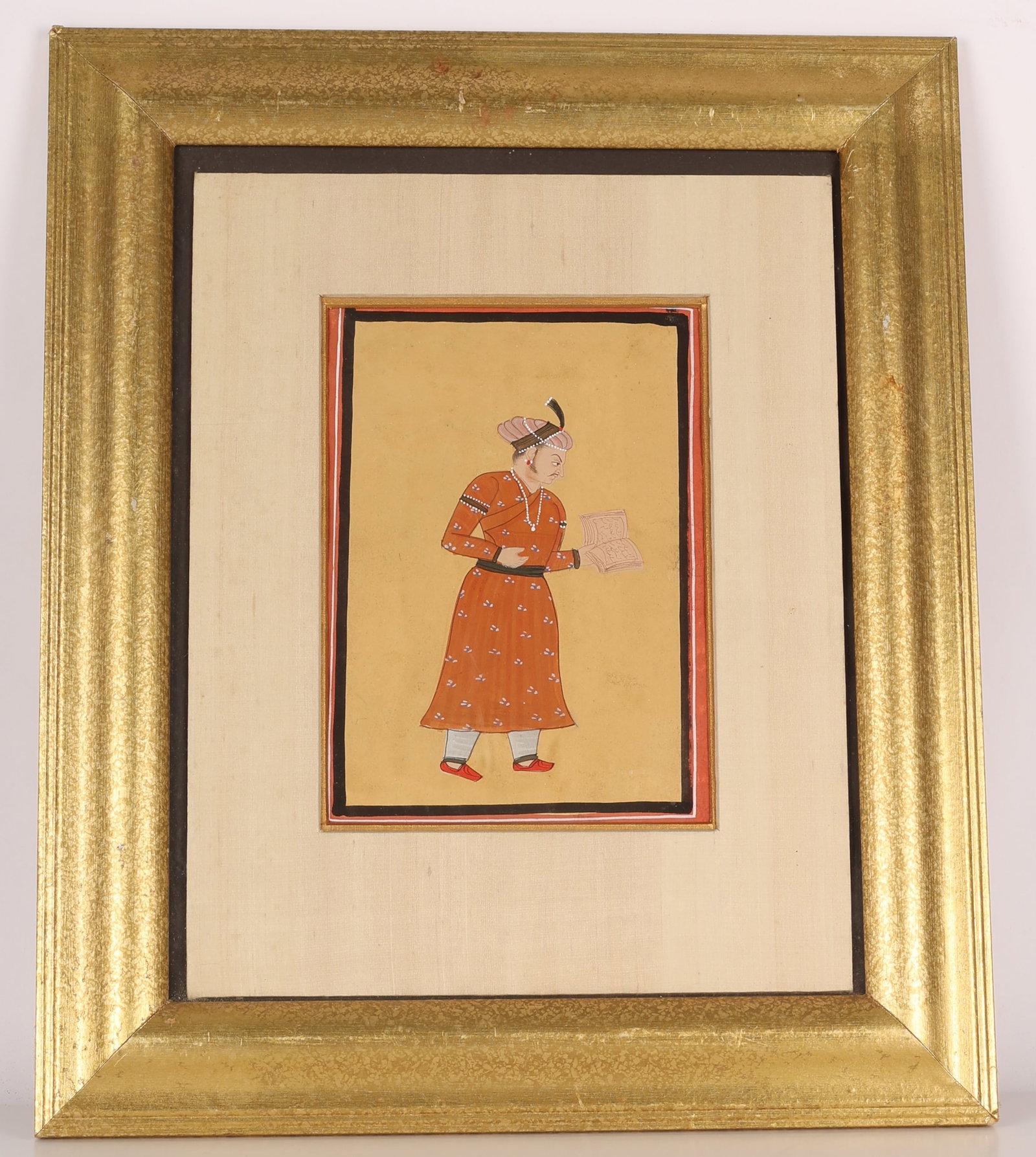 Mughal Courtier Miniature Painting (1 of 2)