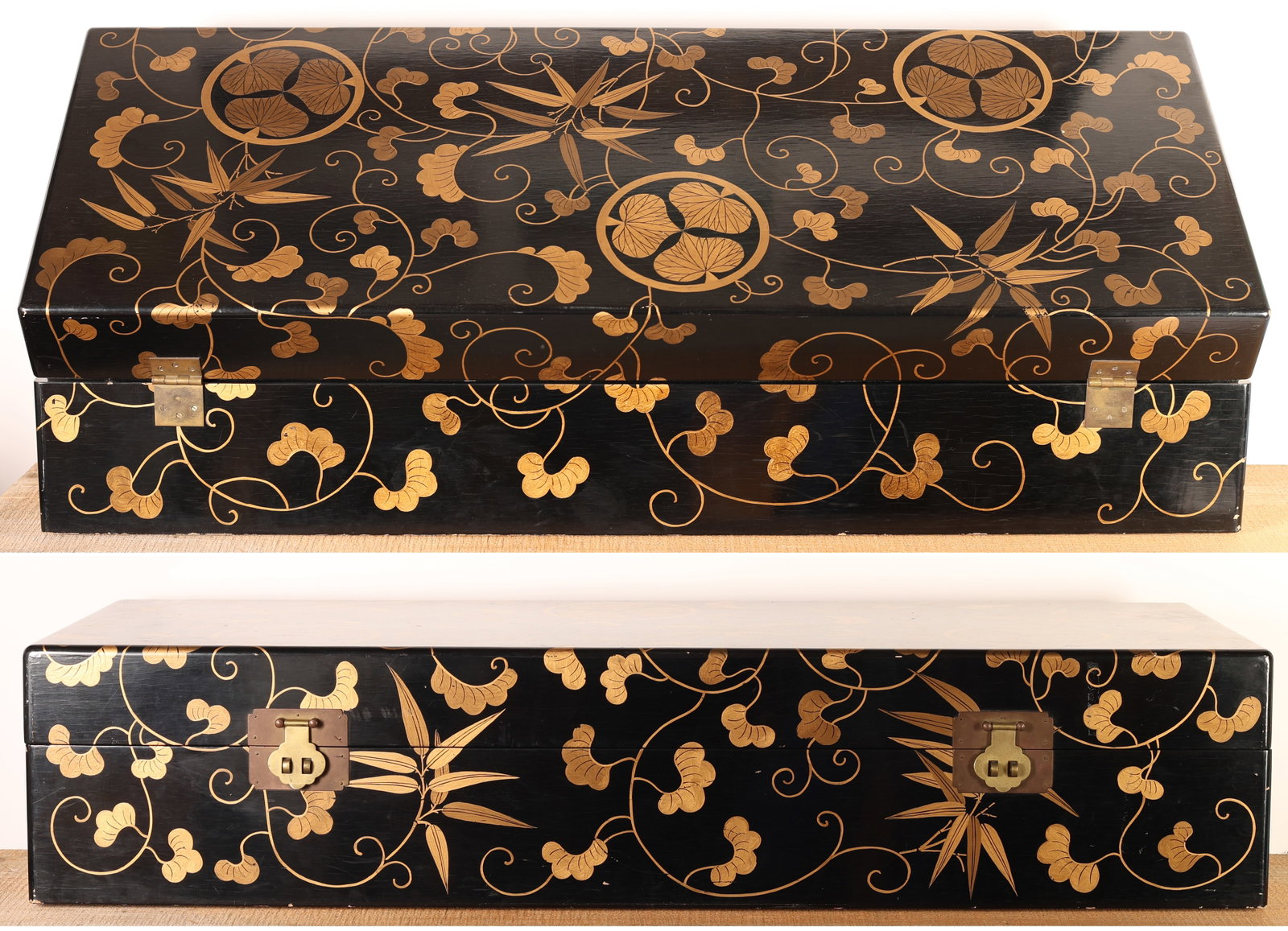 Large 50'' Japanese Lacquered Chest (1 of 2)