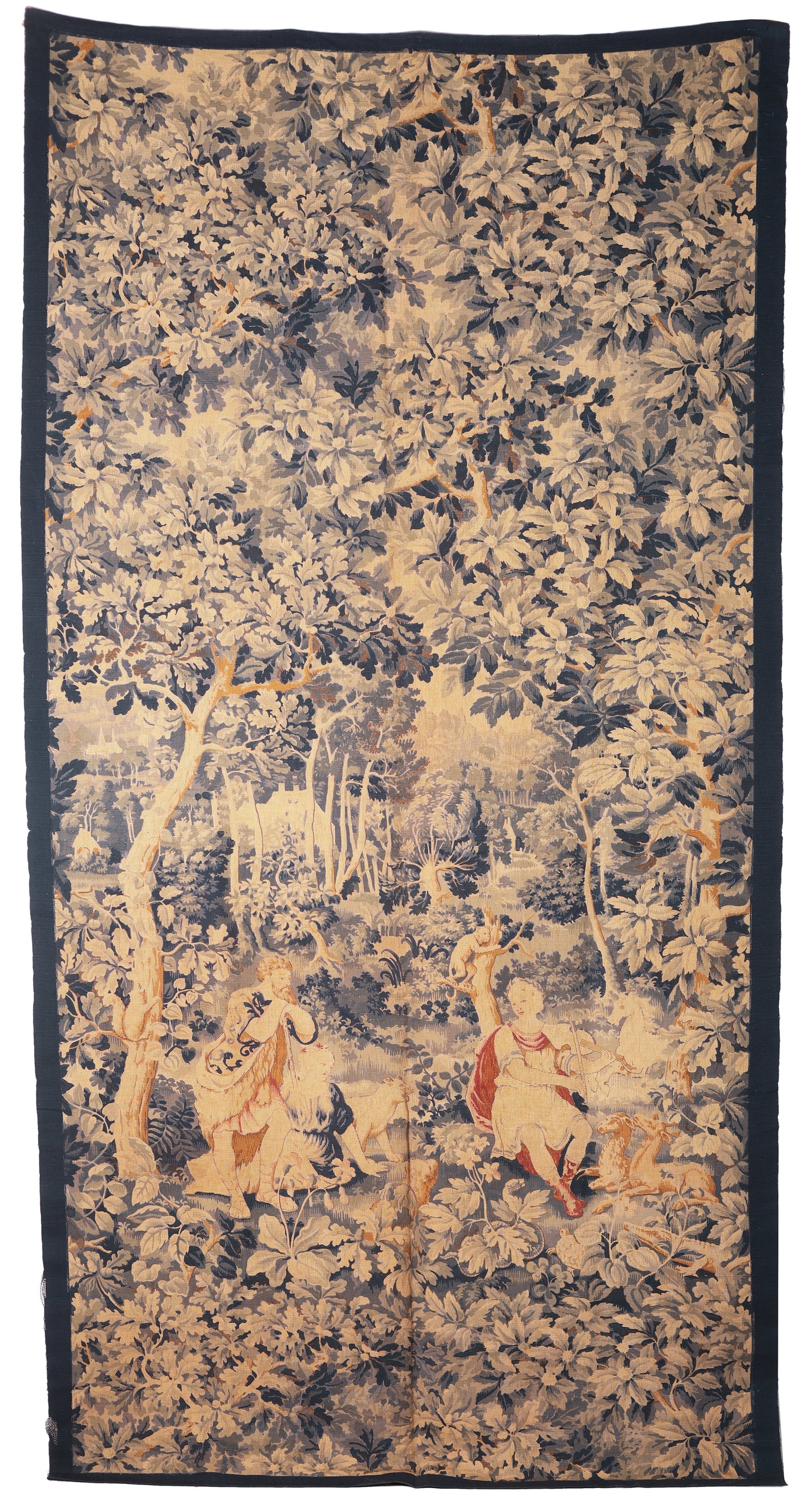 Old French Verdure Tapestry: 54'' x 106'' (1 of 9)