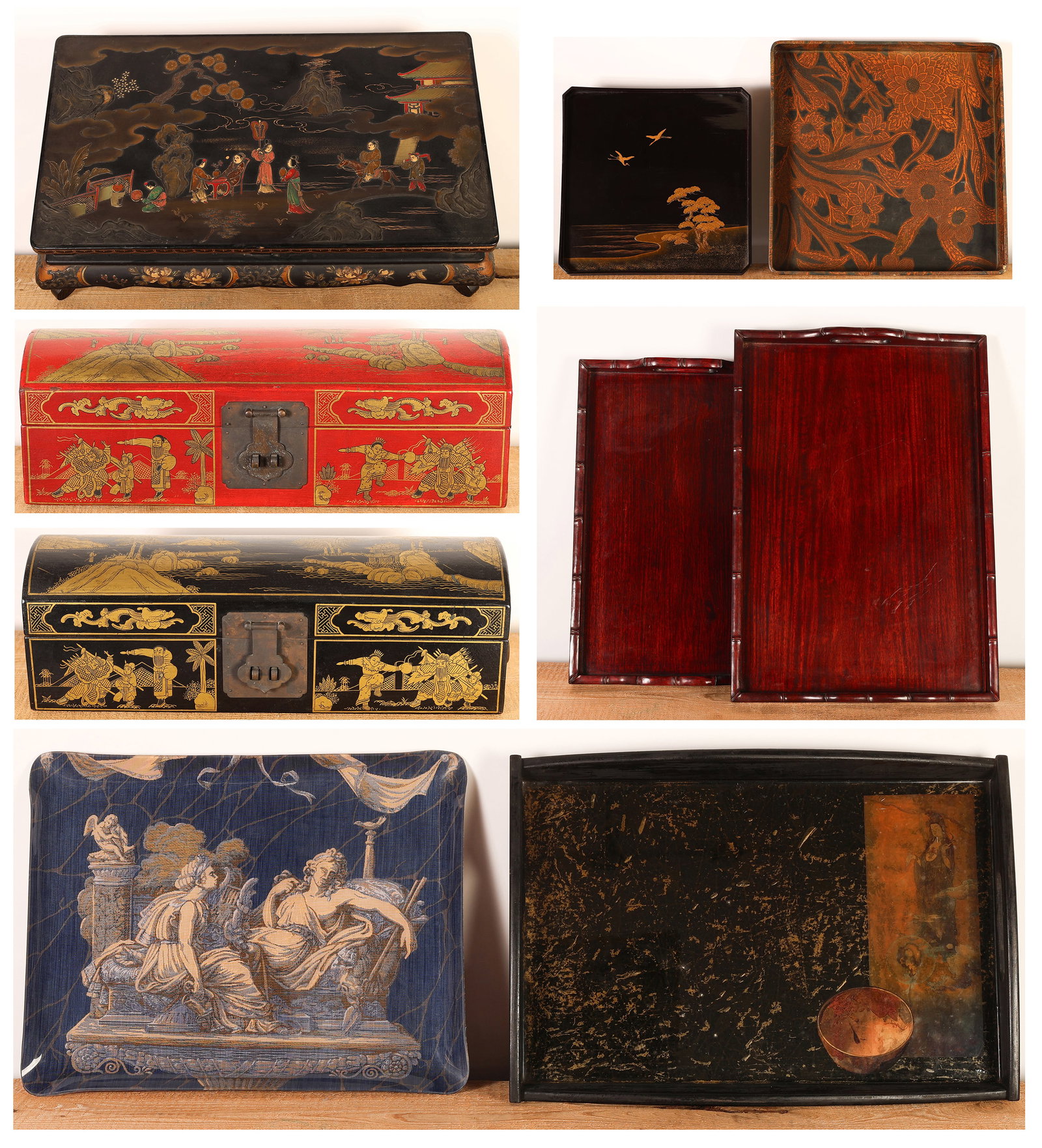 9-Pieces of Artisan Trays and Boxes (1 of 13)