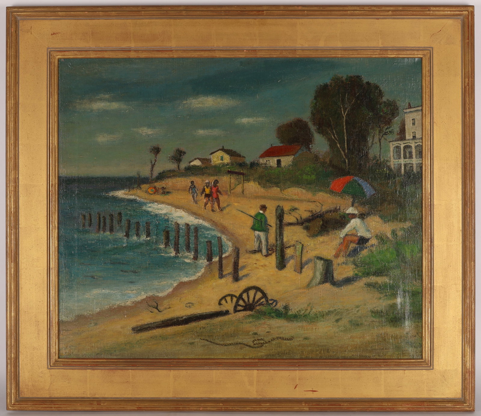 Loran A. D. Montgomery (1904-1999) Beach Scene (1 of 3)