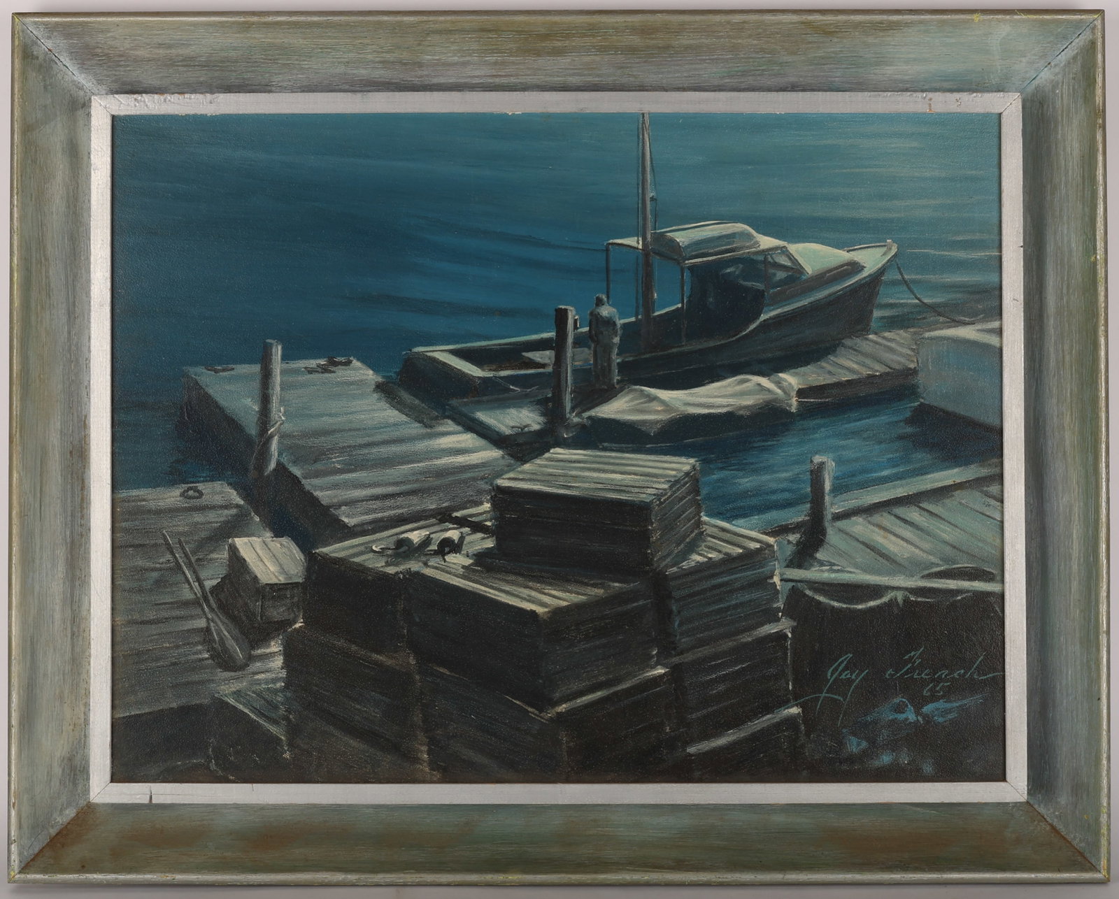 Jay French (20th c.) "Harbor Scene" (1 of 3)