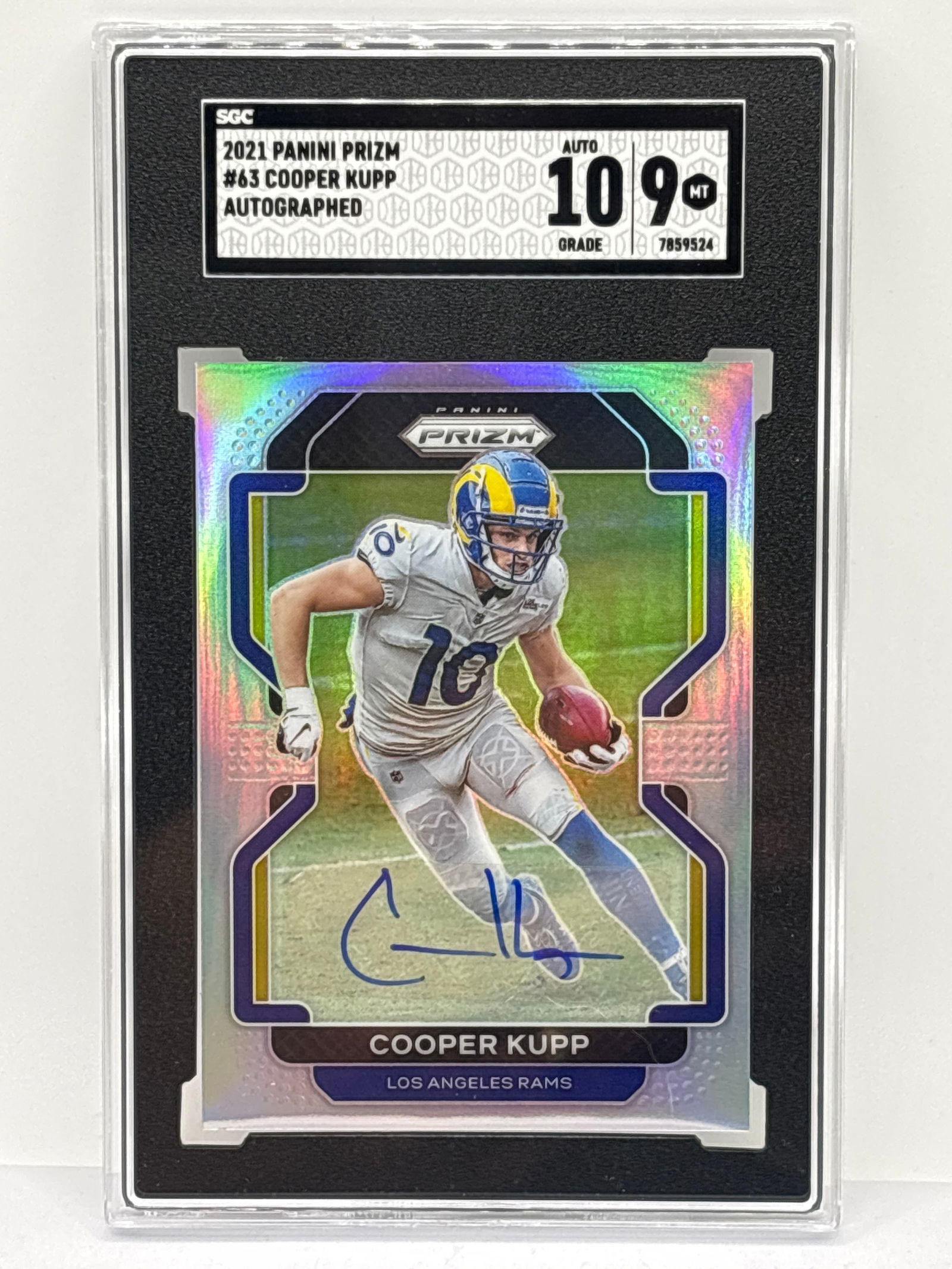 2021 PANINI PRIZM COOPER KUPP AUTOGRAPHED SILVER PRIZM HOLO GRADED SGC GM 10 / MT 9 (1 of 5)
