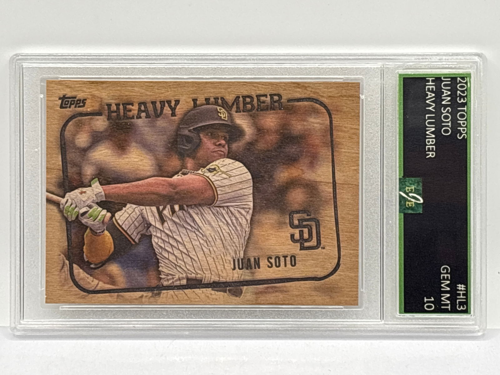 CASE HIT!!  2023 TOPPS HEAVY LUMBER JUAN SOTO SSP GRADED EJE GEM MINT 10 (1 of 3)