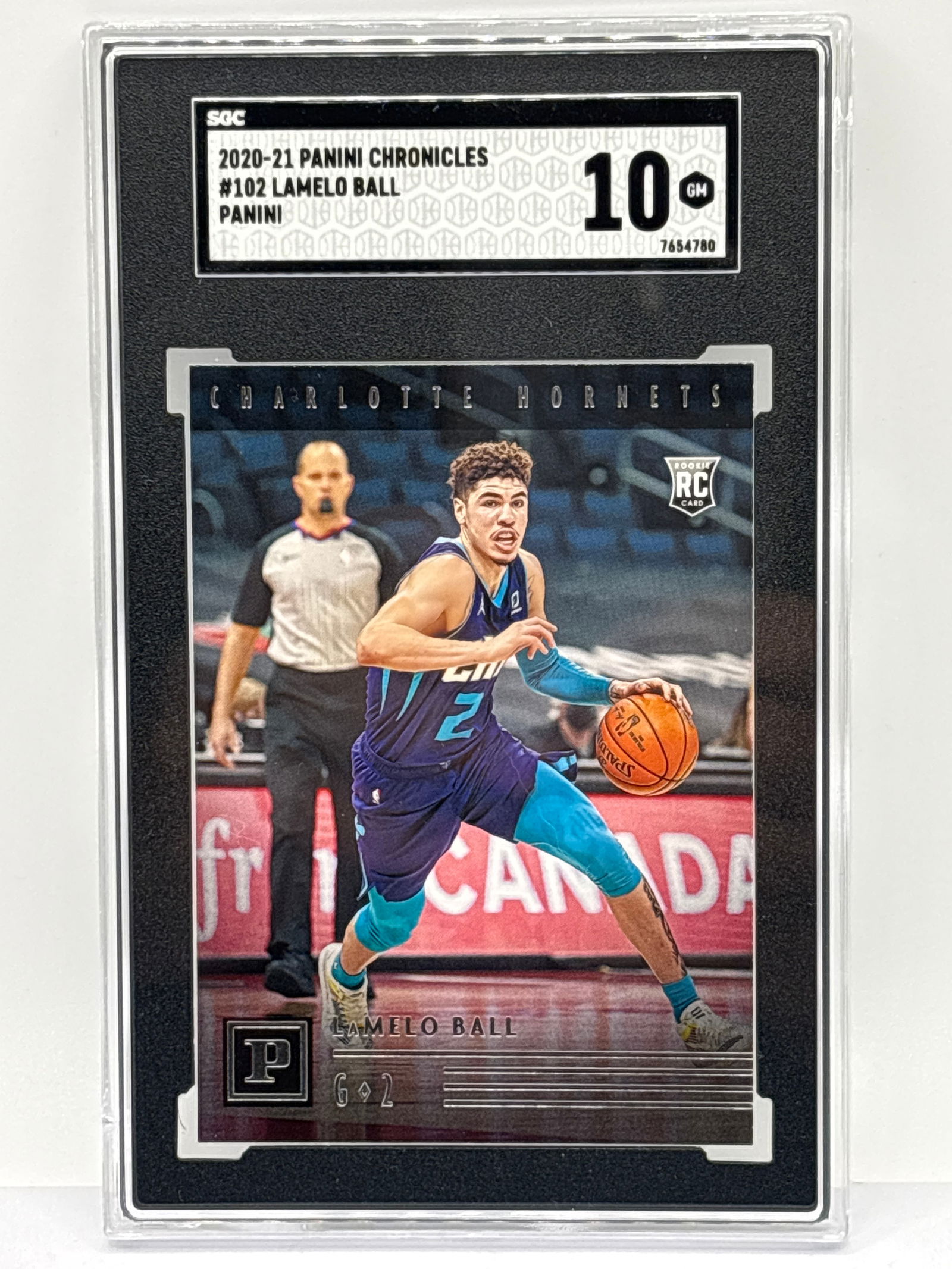 2020-21 PANINI CHRONICLES #102 LAMELO BALL ROOKIE CARD GRADED SGC GEM MINT 10 (1 of 4)