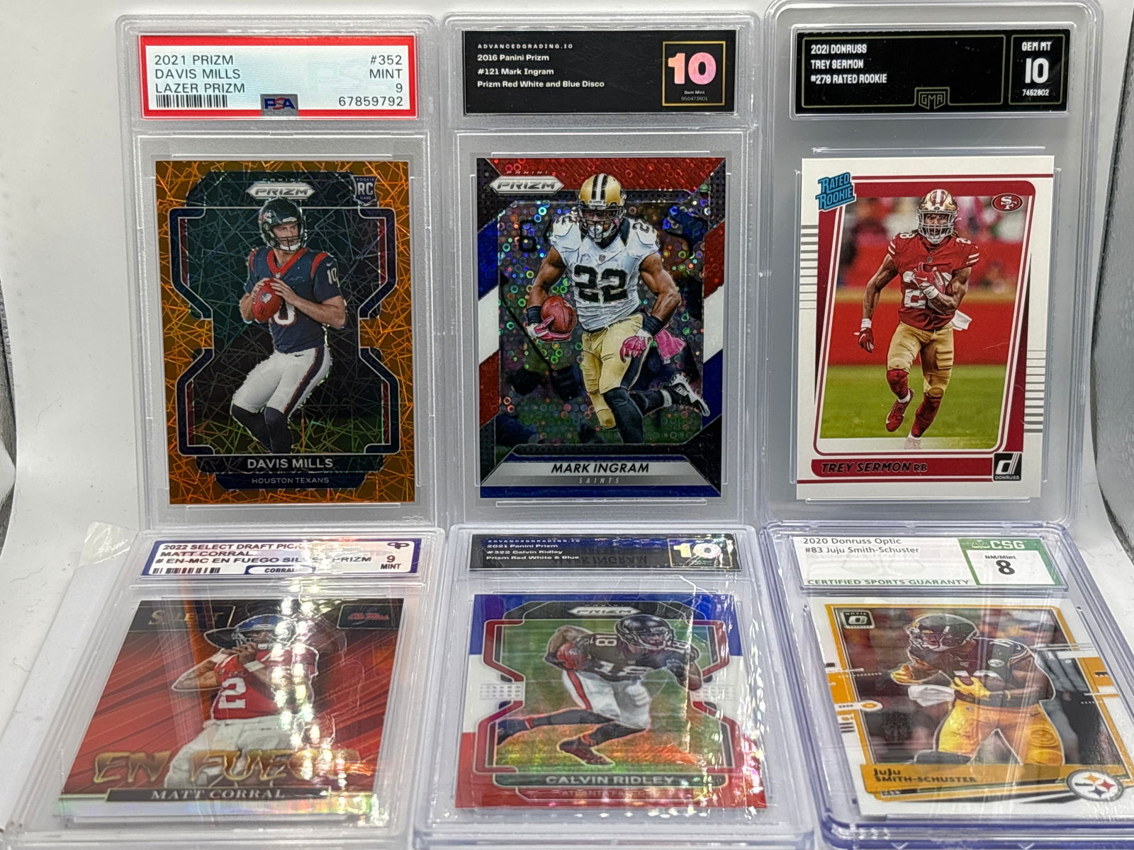 6 CARD NFL SUPERSTAR SLAB LOT (1 of 7)