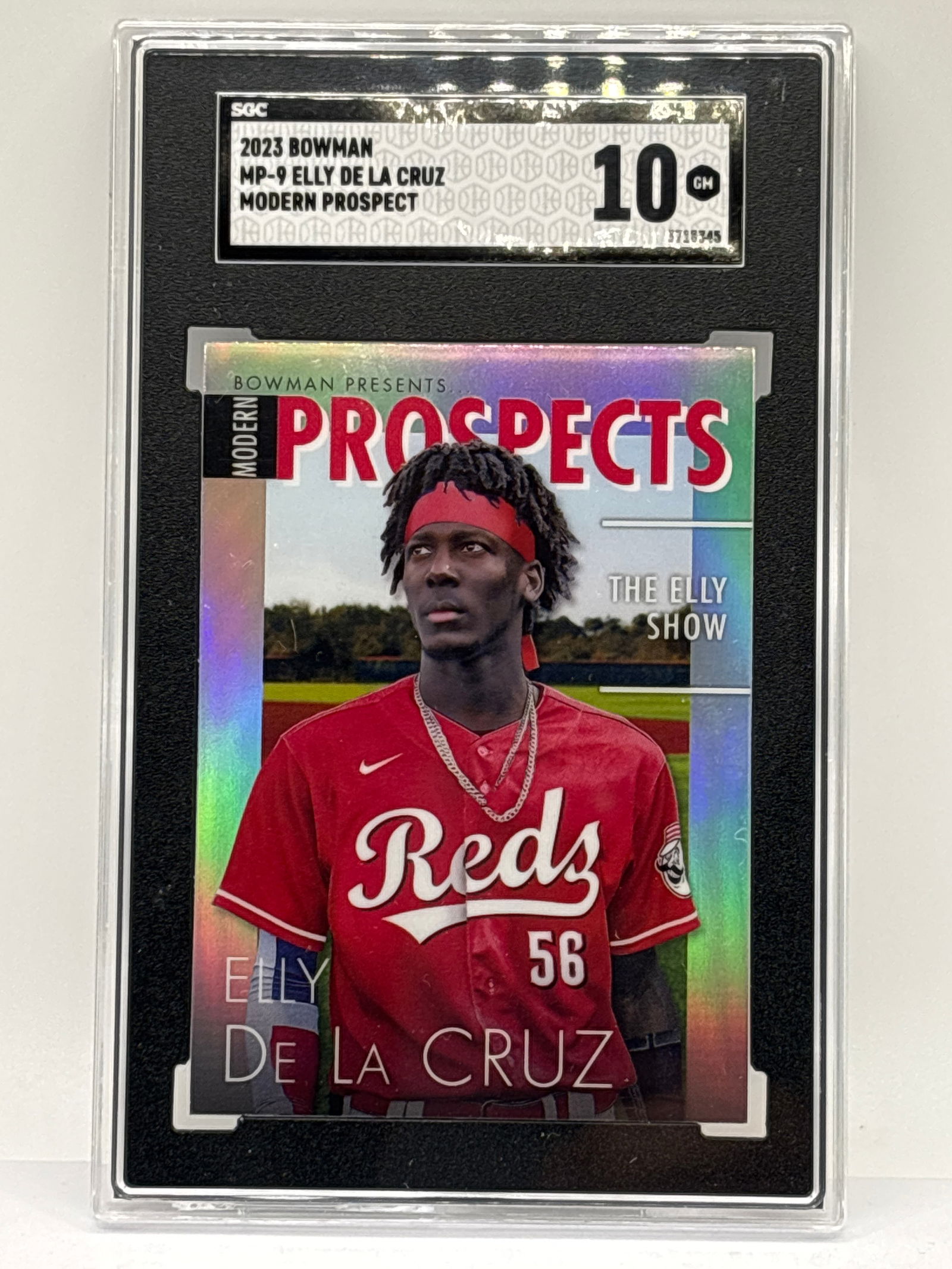 2023 BOWMAN CHROME ELLY DE LA CRUZ MODERN PROSPECTS THE ELLY SHOW ROOKIE CARD GRADED SGC GEM MINT 10: 2023 BOWMAN CHROME ELLY DE LA CRUZ MODERN PROSPECTS THE ELLY SHOW ROOKIE CARD GRADED SGC GEM MINT 10