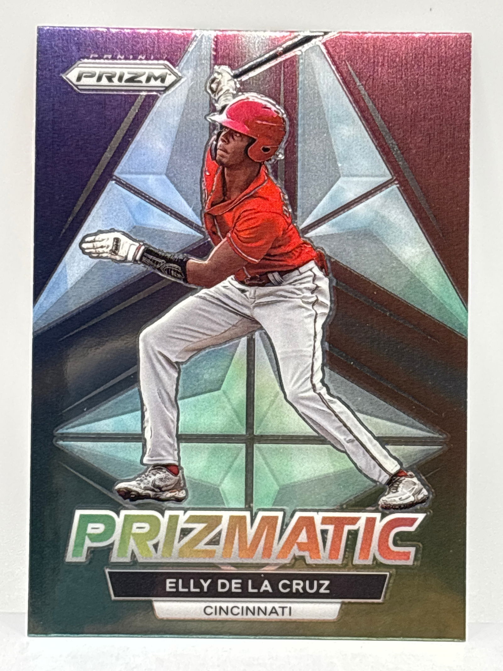 2023 PANINI PRIZM #P11 ELLY DE LA CRUZ PRIZMATIC ROOKIE CARD (1 of 2)