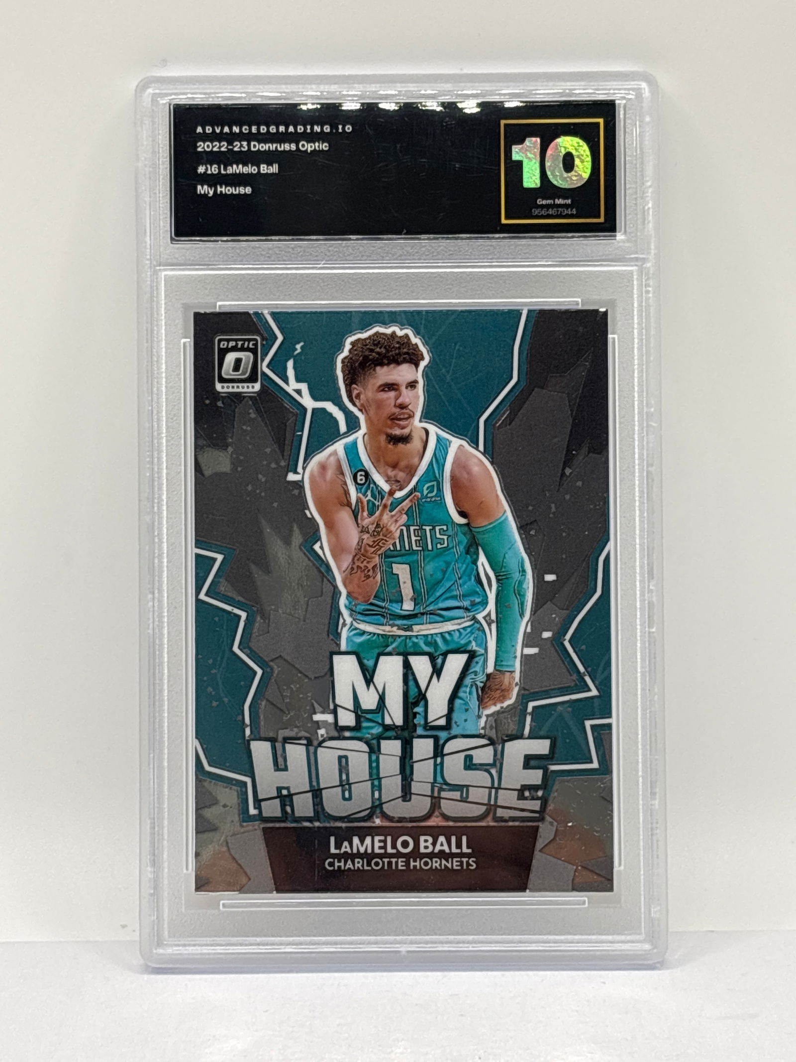 2022-23 PANINI DONRUSS OPTIC LAMELO BALL MY HOUSE GRADED GEM MINT 10 (1 of 3)