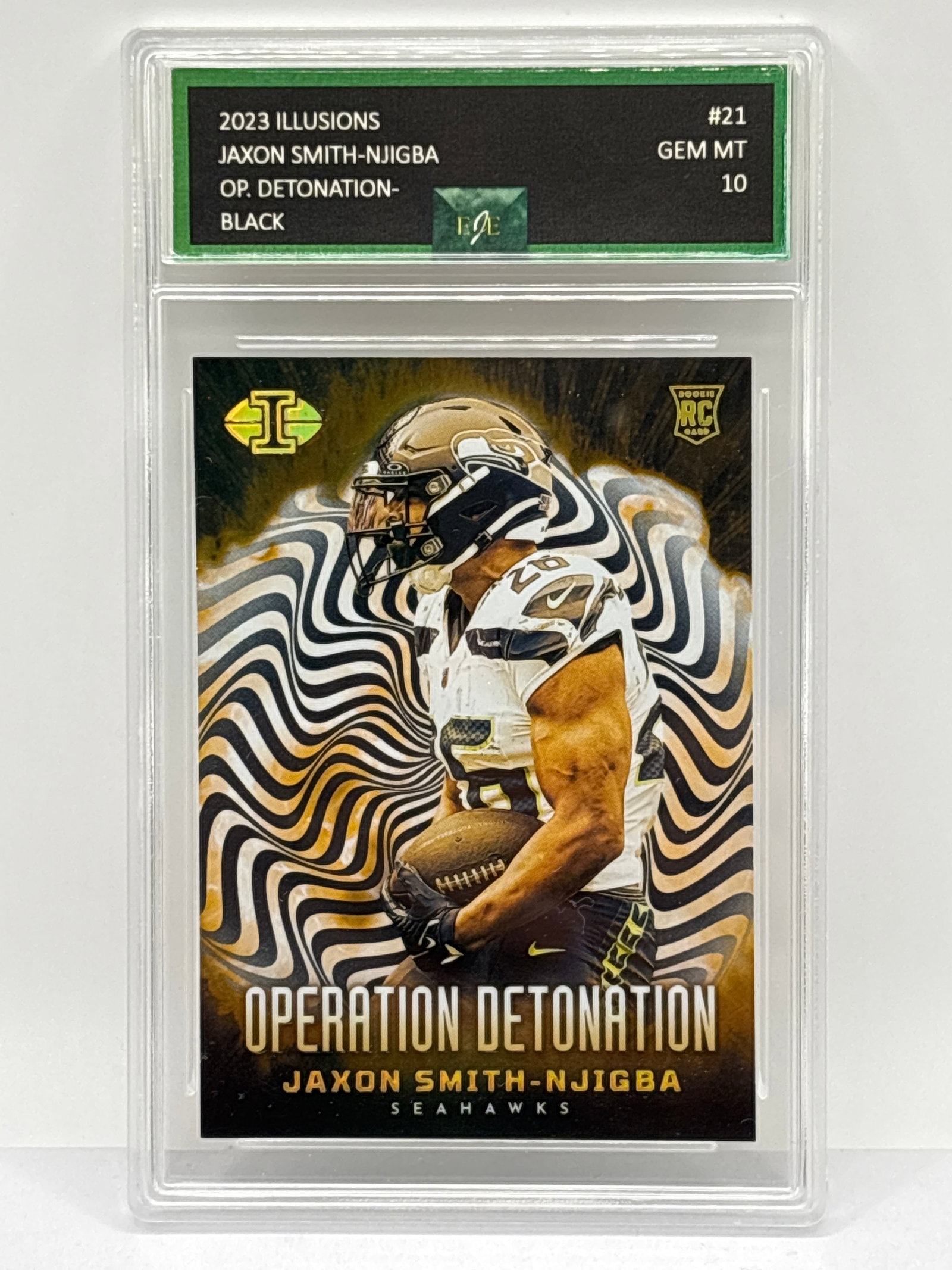 8/50!! 2023 PANINI ILLUSIONS JAXON SMITH-NJIGBA OPERATION DETONATION BLACK RC GRADED GEM MINT 10: 8/50!!2023 PANINI ILLUSIONS JAXON SMITH-NJIGBA OPERATION DETONATION BLACK ROOKIE CARD GRADED GEM MINT 10