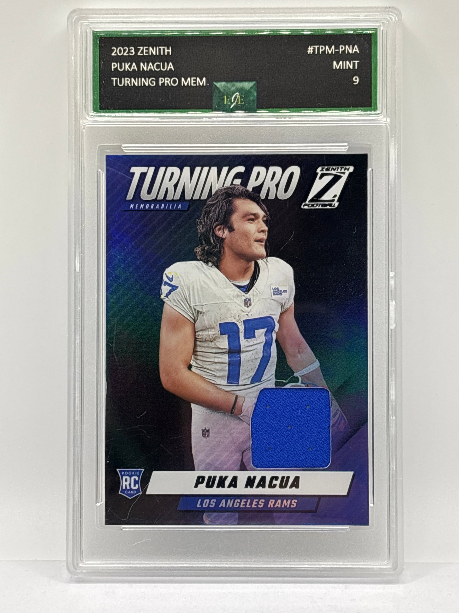 2023 PANINI ZENITH PUKA NACUA TURNING PRO MEMORABILIA ROOKIE CARD GRADED EJE MINT 9 (1 of 3)