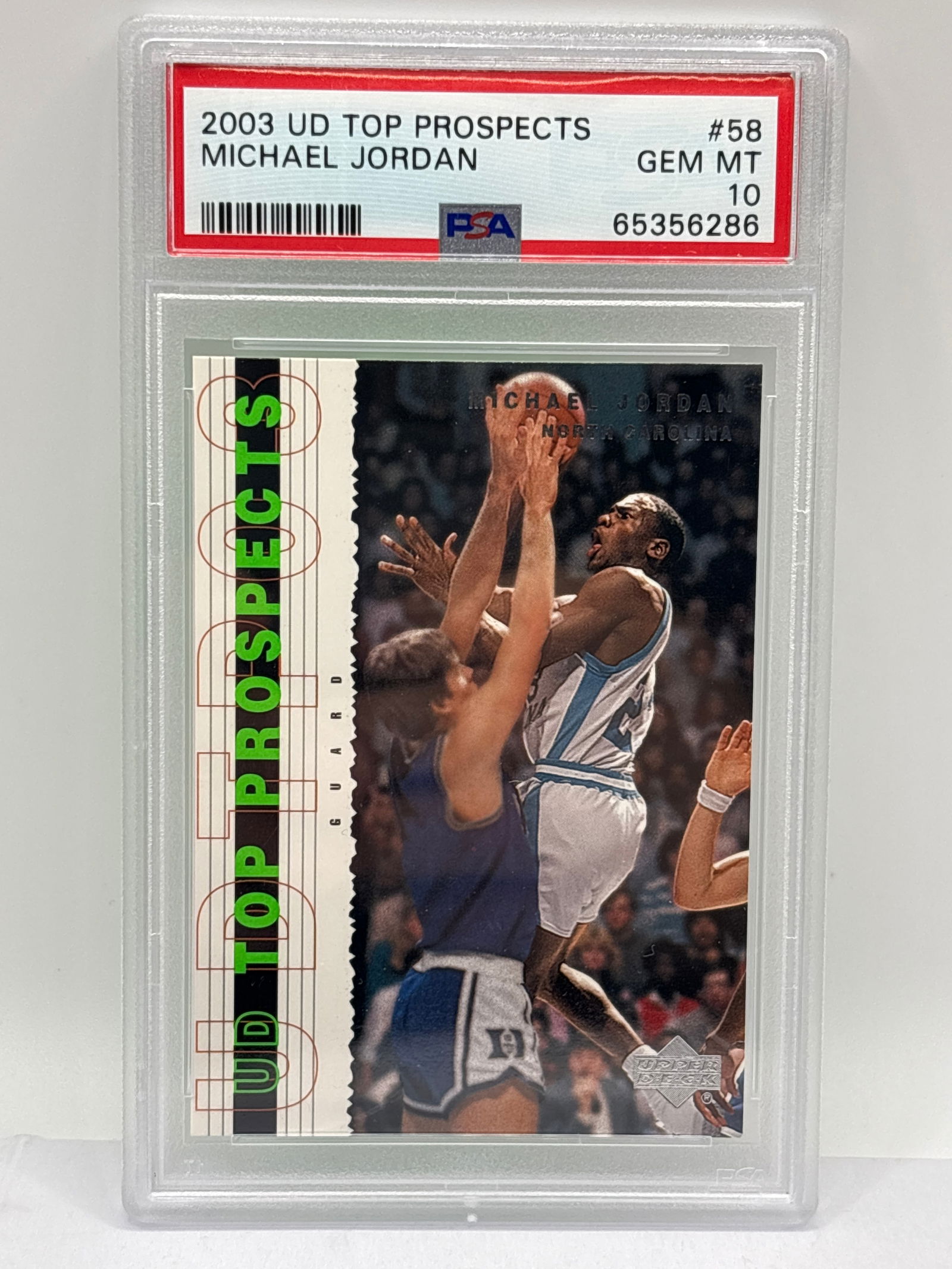 2003 UPPER DECK TOP PROSPECTS MICHAEL JORDAN GRADED PSA GEM MINT 10 (1 of 5)