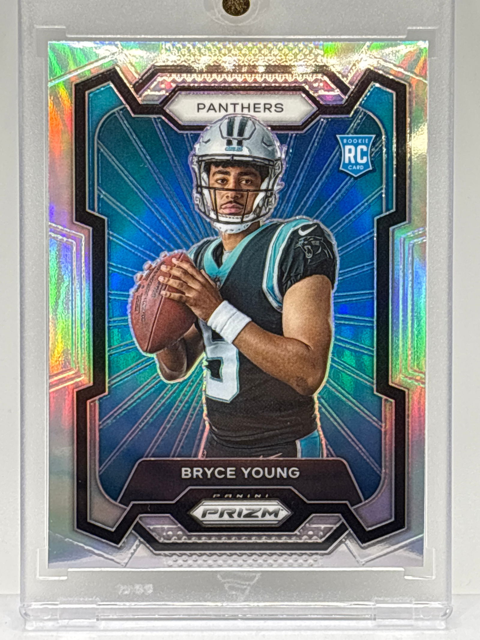 2023 PANINI PRIZM BRYCE YOUNG SILVER PRIZM HOLO VARIATION ROOKIE CARD (1 of 4)