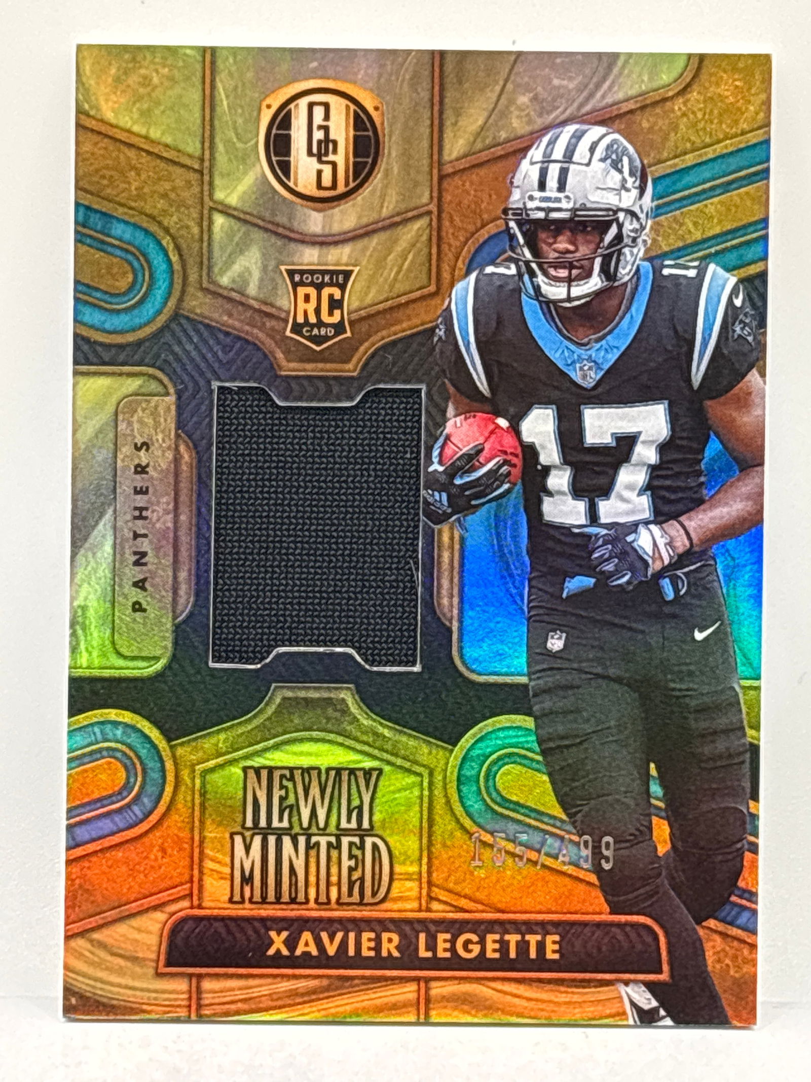 155/499!! 2024 PANINI GOLD STANDARD XAVIER LEGETTE NEWLY MINTED AUTHENTIC MEMORABILIA ROOKIE PATCH (1 of 5)